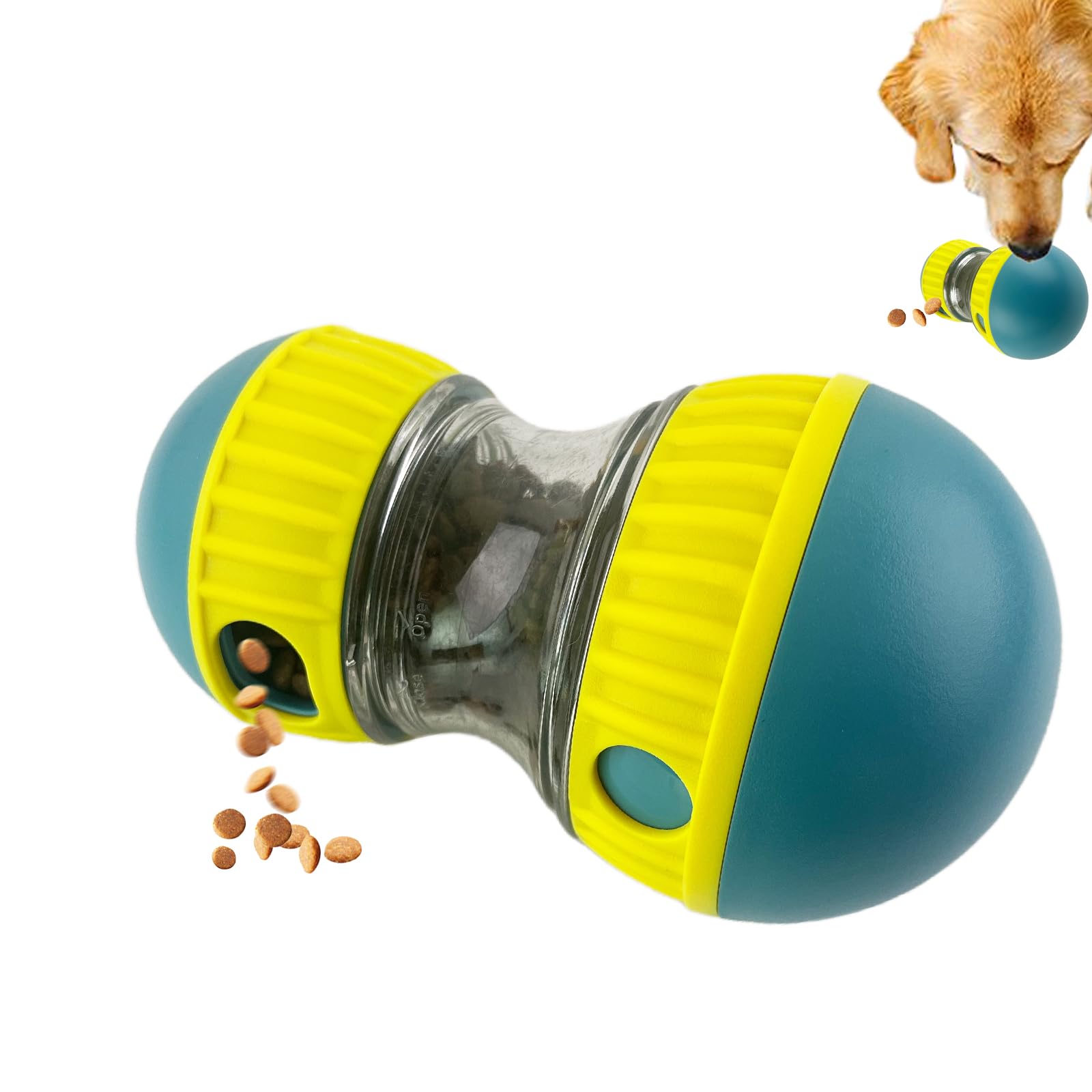 Dog Treat Ball Adjustable Dispensing Interactive Toys Indestructible Puzzles Feeder Slow Feeding Pet Cat Enrichment Toys Dog Interactive