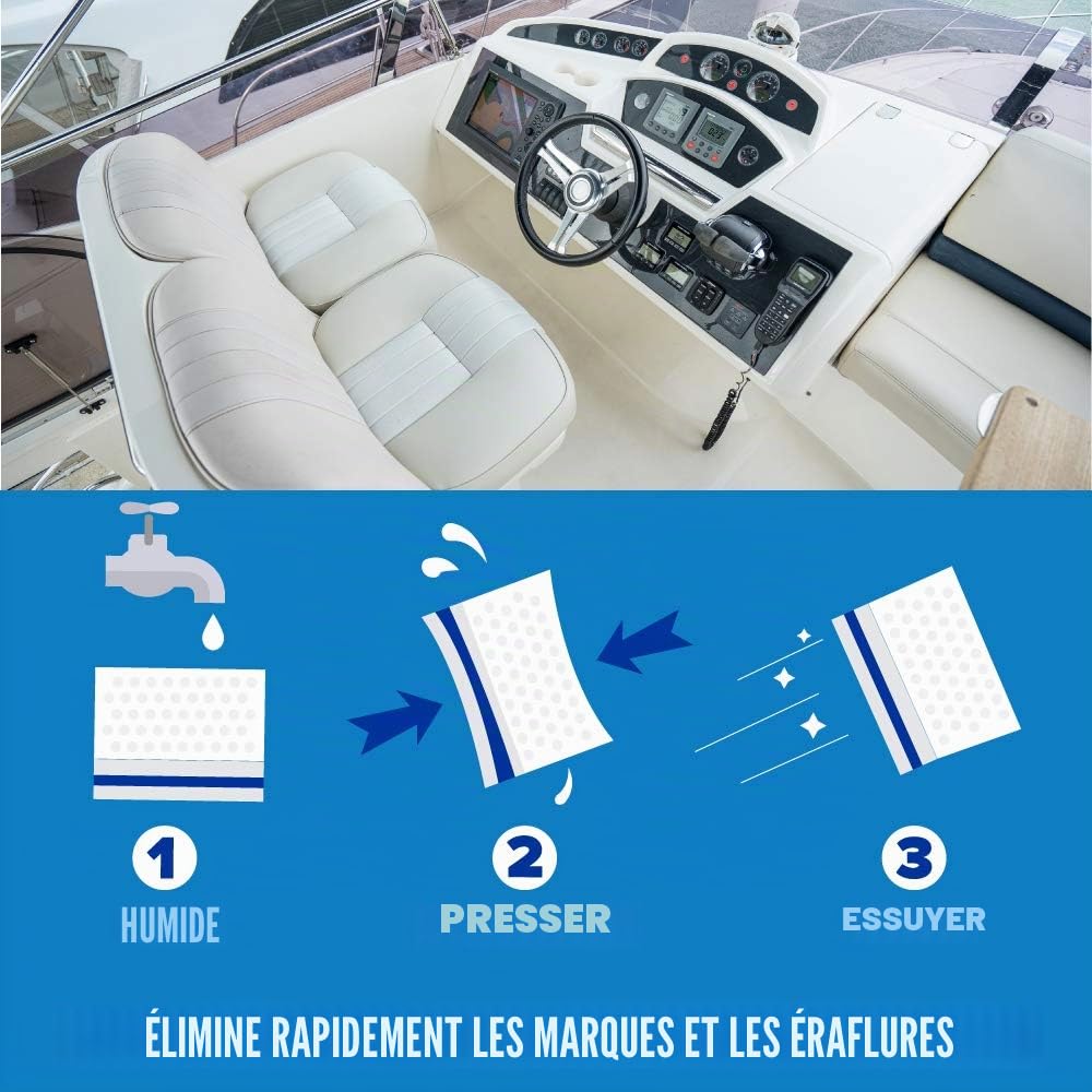 Gommes de qualité supérieure pour bateaux | Accessoires de navigation magiques pour nettoyer les marques de pont noires et plus encore