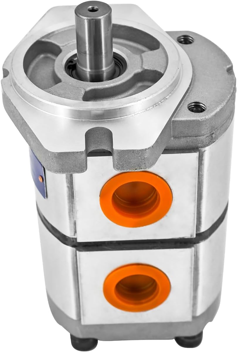HGP-33A-F6-6R Hydraulic Tandem Double Gear Pump 17.46mm 25MPa 1800RPM Shaft Hydraulic Tandem Double Gear Pump for Automotive Construction Lifting Agricultural Machinery HGP33AF66R