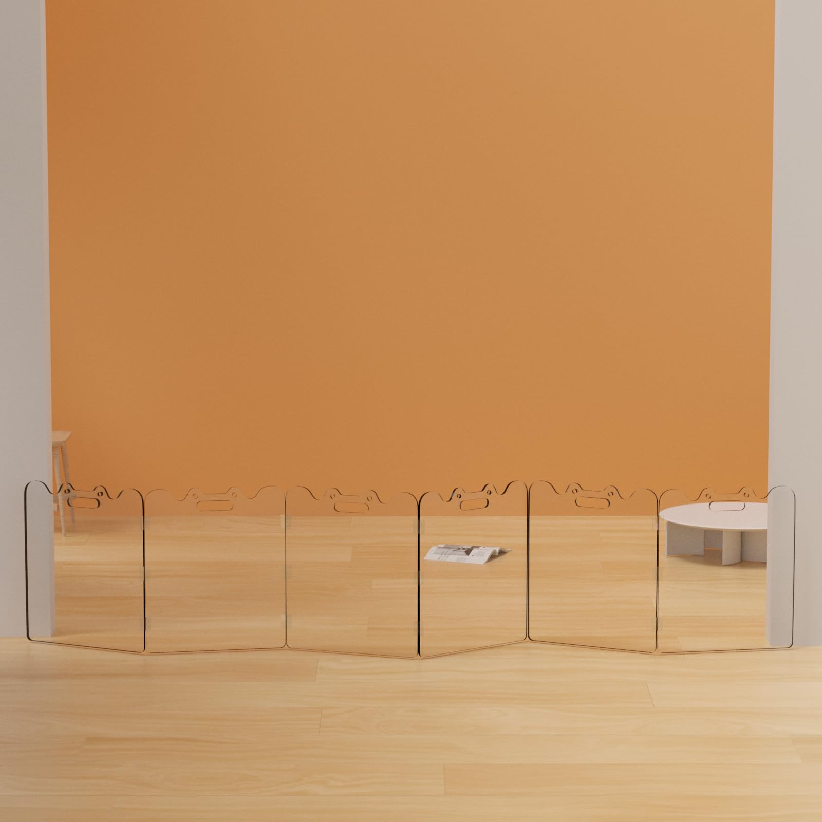 Qonimm ペットフェンス アクリル板 折りたたみ 200cm 未開封 Qonimm ペットフェンス アクリル板 折りたたみ 200cm 未開封