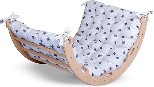 Arco de escalada Arco de balancín Montessori Balancín de escalada de madera Arco con almohada acogedora Arco de escalada de madera con cojín