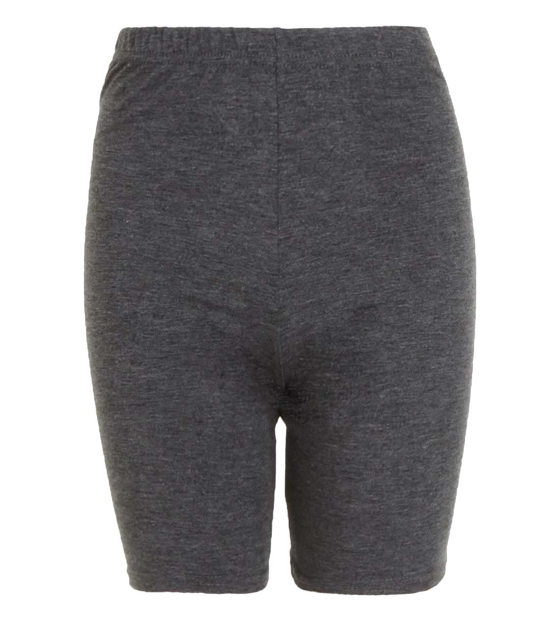 FAIRY BOUTIQUE Womens Plain Printed Gym Fitness Running Shorts Ladies Stretchy Dancing Cycling Shorts Charcoal