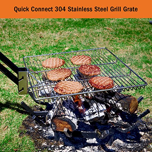 Authentik Buzzygrill Camping Grill Features Stainless Steel Grate And Includes Cast Iron Cookware Hook Attachment #TOP3
