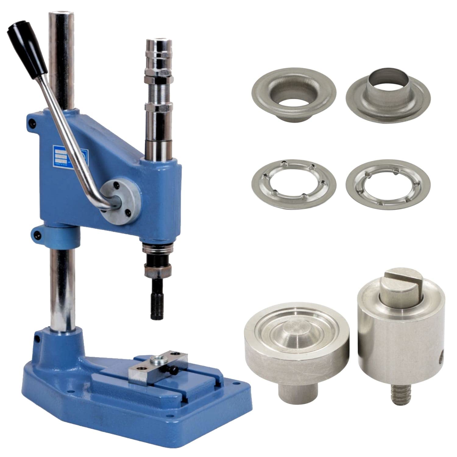 Pressa Manuale Per Occhielli E Bottoni - Kit Con 3 Stampi E 1500 Occhielli - Foto 11