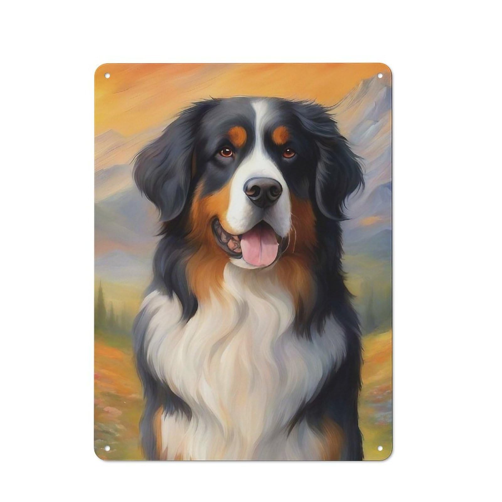 Dog000152 Warehouse Style Metal Wall Decor 40x30cm, Industrial Metal Sign for Workspace, Cafe, Hallway Or Garage
