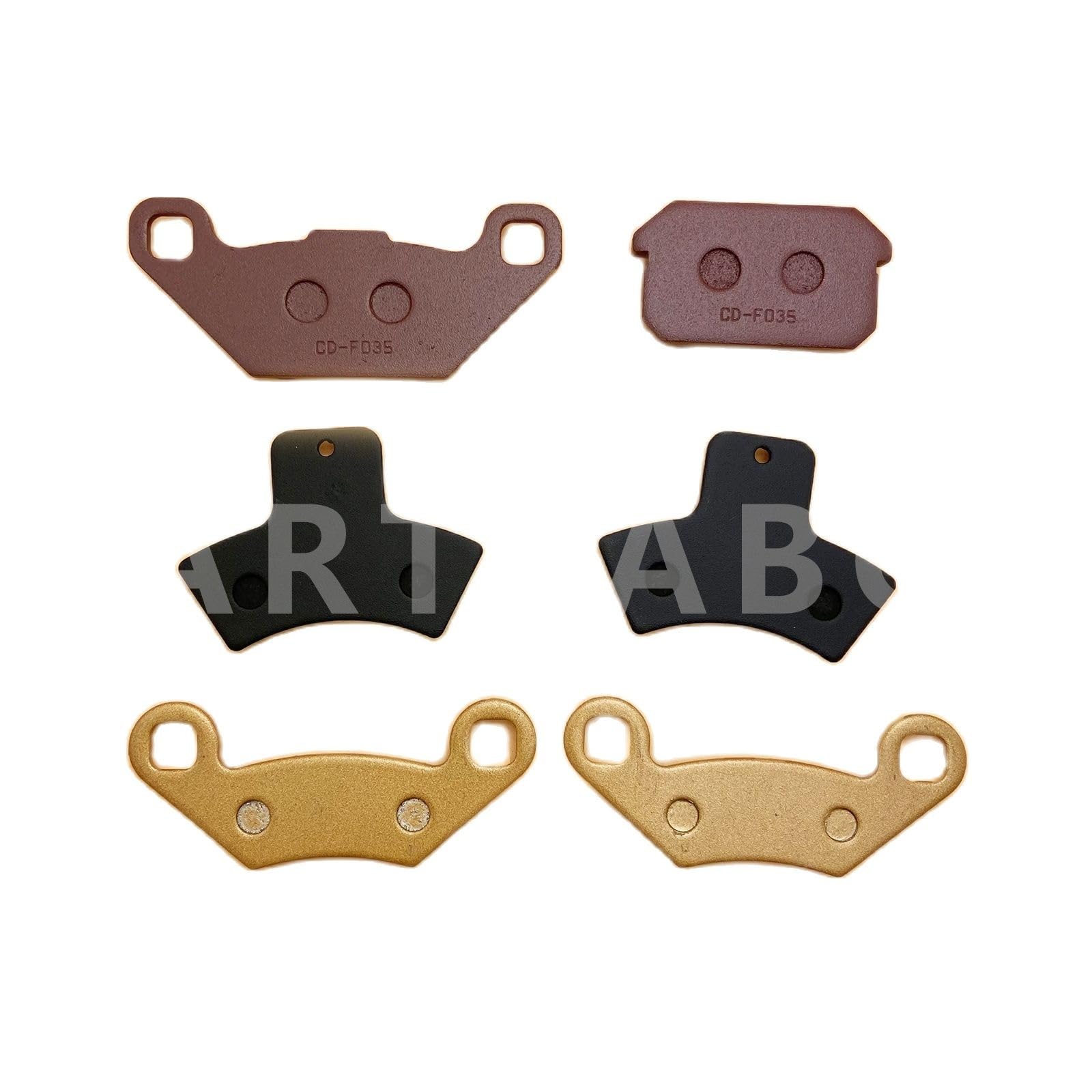 Motorrad-Ersatzteile 6 Stück Bremsbeläge vorne und hinten for LINHAI 260 cc 300 cc 250 cc ATV UTV 4 x 4 Antrieb 9