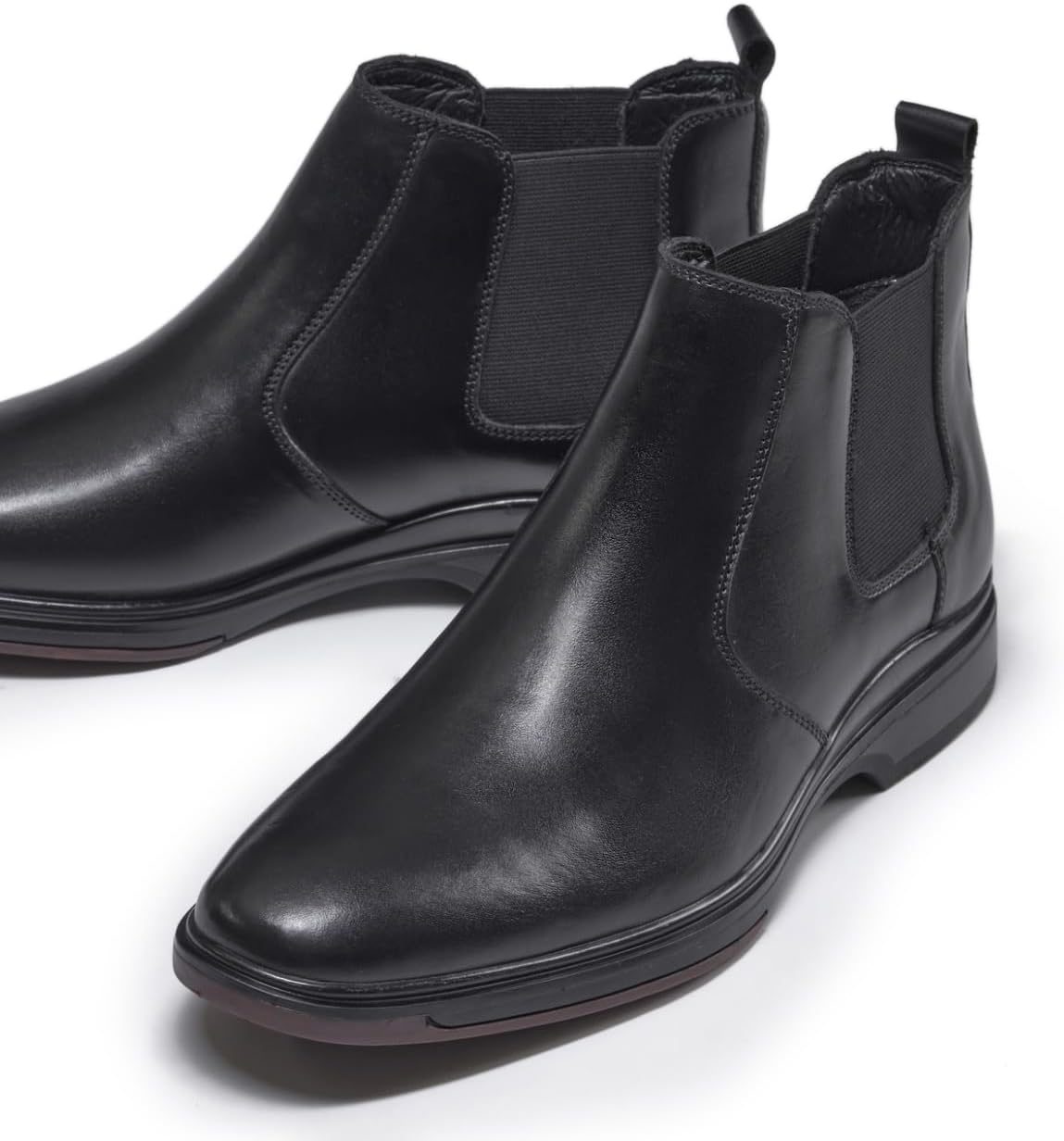 ArcBrothers Men's Chelsea Boots, Relaxed Fit Roomy Toe Box Design, Premium Leather Slip-on Ankle Boots, All-Day Comfort - Image 9