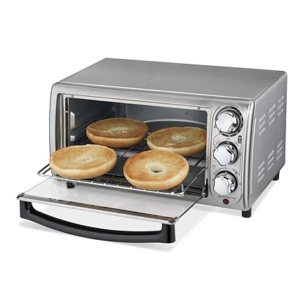 Toast, bagel, bake & broil : Hamilton Beach 31143 Toaster Oven, Silver