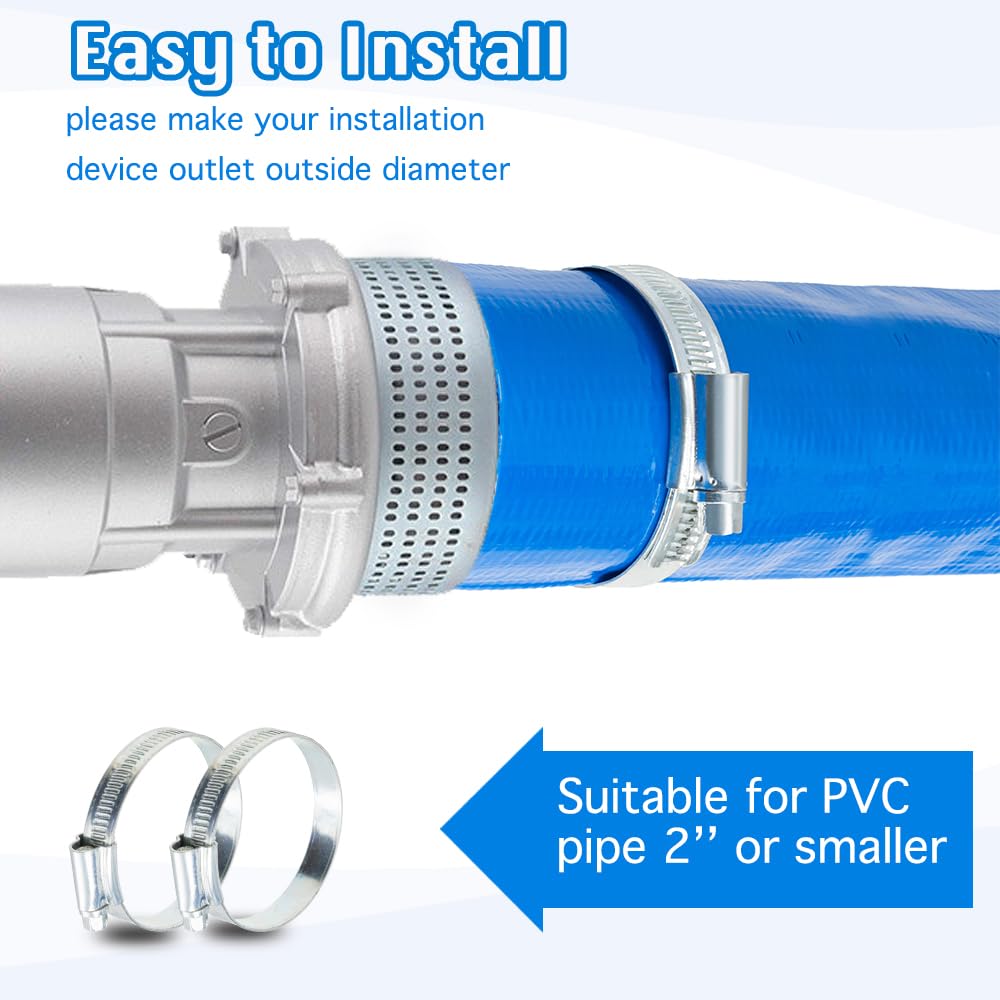 Manguera de retrolavado de piscina de 2 pulgadas x 100 pies, manguera de descarga plana resistente, resistente a la intemperie y a las explosiones, manguera de descarga de agua plana de PVC