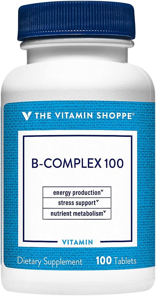 The Vitamin Shoppe Vitamin B-Complex - Energy Metabolism & Nervous System Support, Complete B Vitamins (100 Tablets)