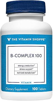 The Vitamin Shoppe Vitamin B-Complex - Energy Metabolism & Nervous System Support, Complete B Vitamins 100 Tablets