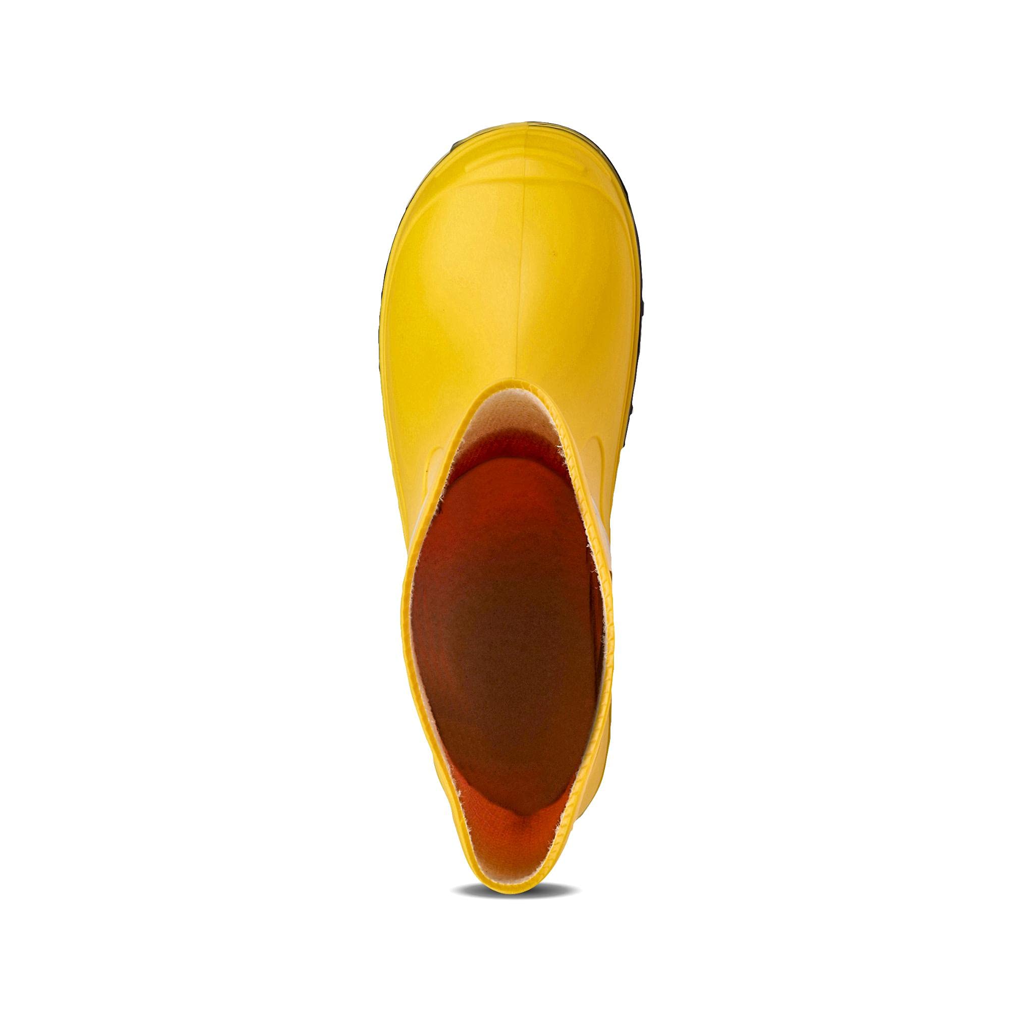 Gros plan sur la texture et le design simple des bottes de pluie Beck Basic 486 pour enfants.