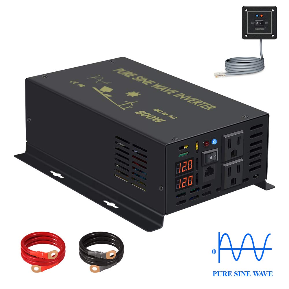 Buy Pure Sine Wave Inverter 800Watt 12V DC to 110V 120V Power Inverter
