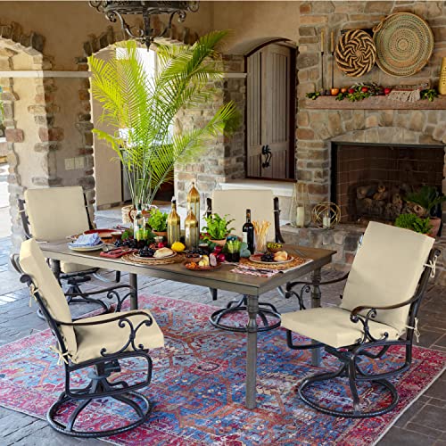 Image of Arden Outdoor Midback Chair Cushion, 18 x 16.5, Tan Leala