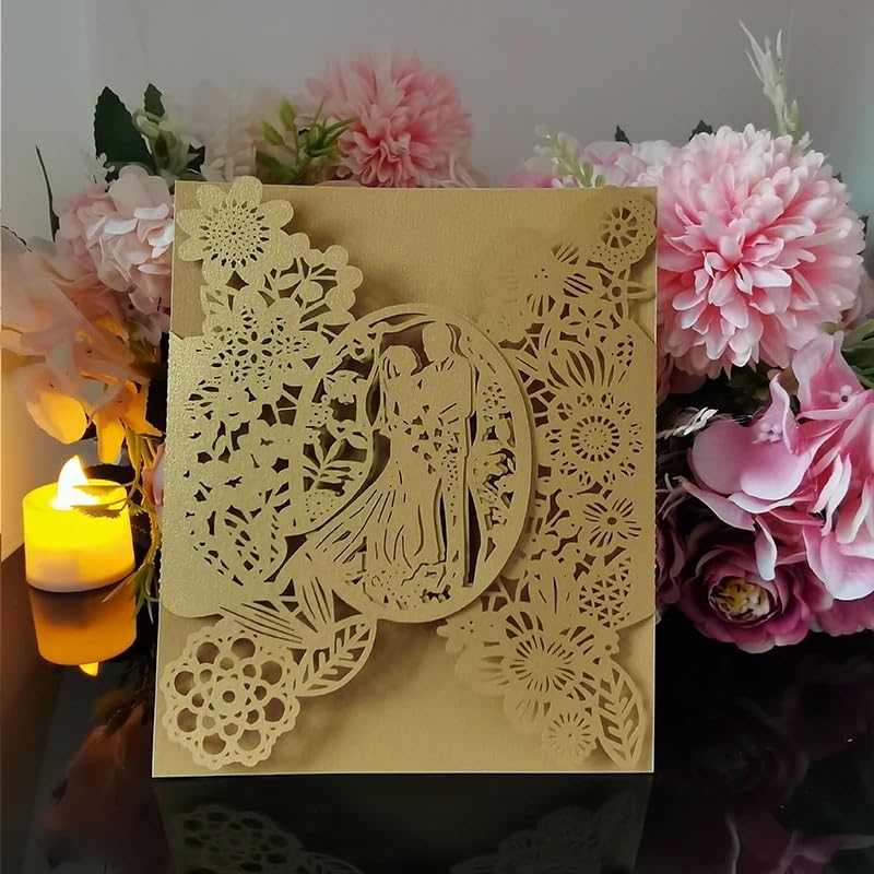 Partecipazioni Matrimonio 25 Pz Inviti for Matrimonio Buste Tascabili Biglietti di Auguri Forniture Anniversario di Matrimonio(Blue Cover,12x18cm)