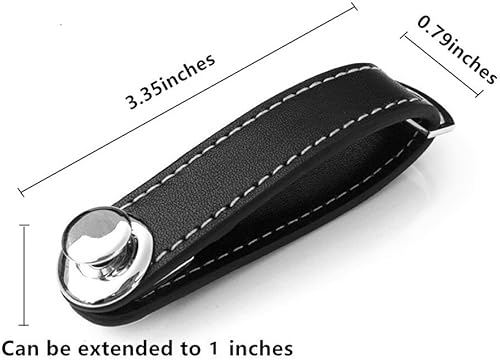 Miniatura 3 de ERCRYSTO Llavero compacto  Elegante y práctico organizador de llaves de bolsillo con mecanismo de bloqueo seguro negro