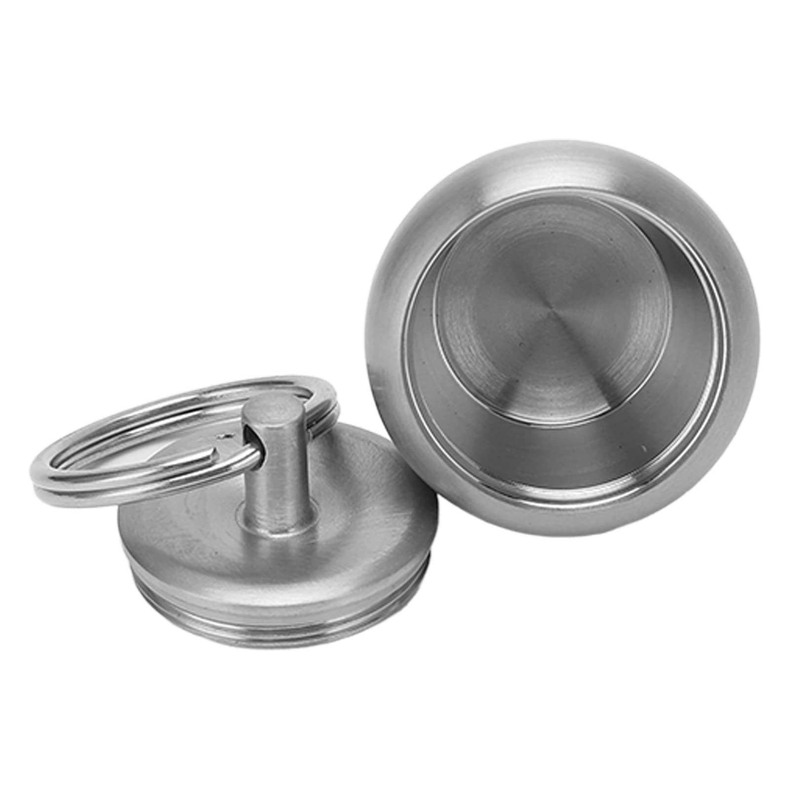 Pastillero Llavero de Acero Inoxidable, Mini Cápsula Impermeable | Llavero de Bolsillo Pastillero Mini Ultraportátil, Perfecto para Colgar en Llaves o Mochilas Durante Viajes y Camping