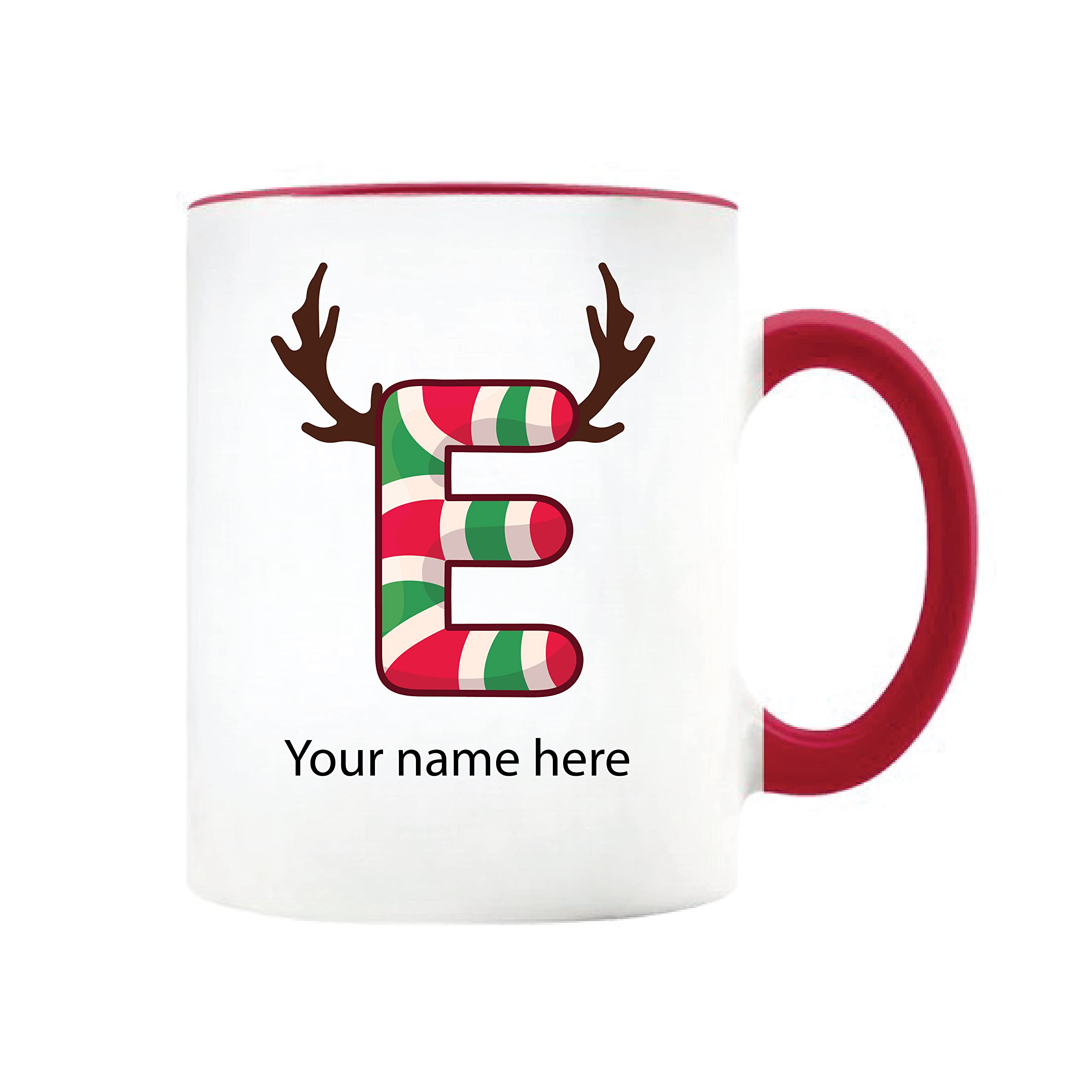 Personalized A to Z Alphabet Printed Cofee mug Gifts for Xmas 2022 Gift | Personalized Mugs for Kids| Boys & Girls| Ceramic Family Coffee Mug| (Design "E")