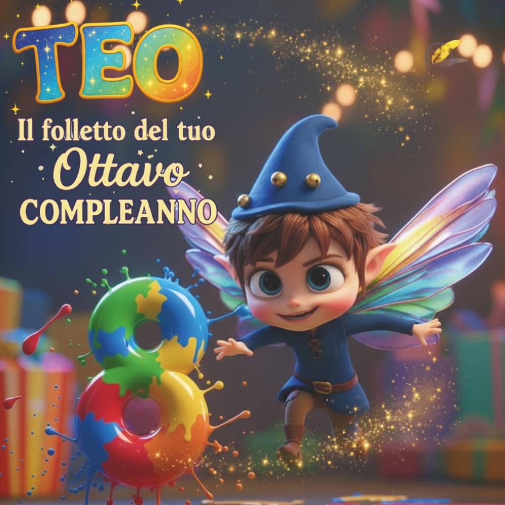 TEO, IL FOLLETTO DEL TUO OTTAVO COMPLEANNO: Libro personalizzabile per compleanno bambino e bambina di 8 anni | Libro dei ricordi dell'infanzia ... | Idea regalo ottavo compleanno originale