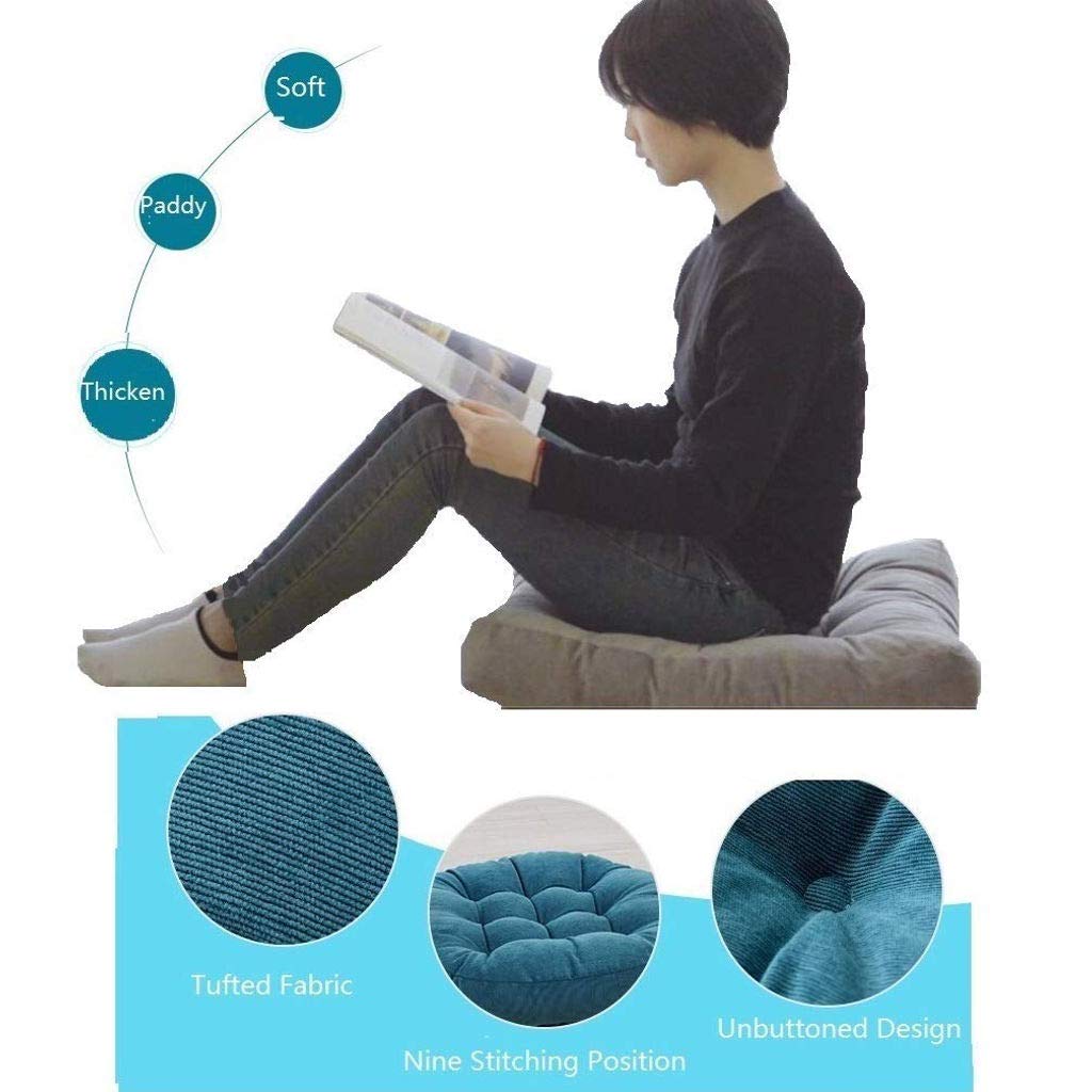 Dik Vierkant Zitkussen met Handvat, Getuft Booster Kussen Vloer Kussen Dikke Zitkussens Tatami Meditatie Vloer Kussen Stoel Pad (B 43cm/17in(Set of 1