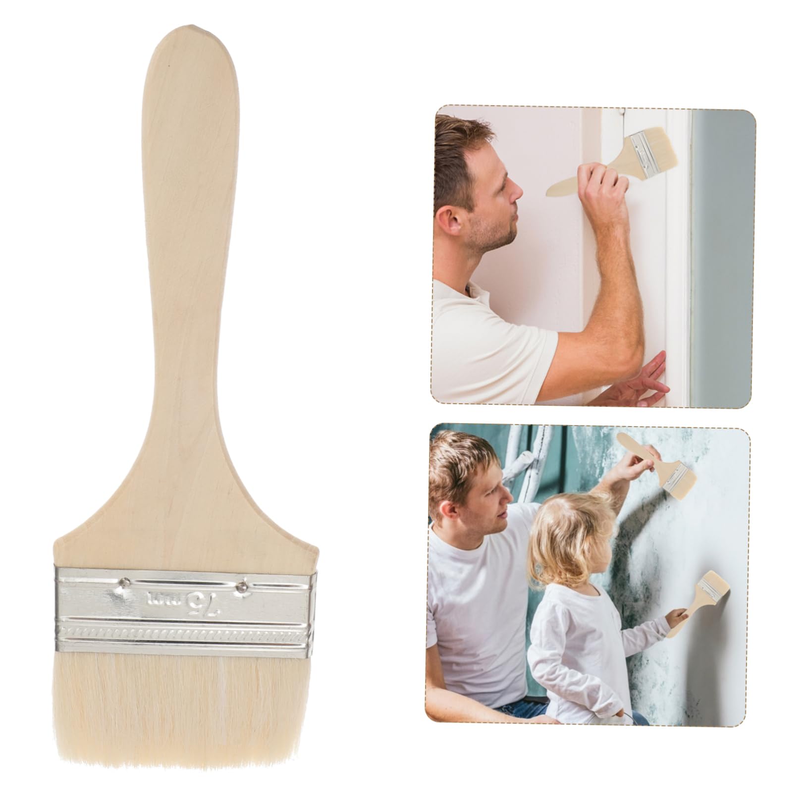 OSALADI 10Pcs Professional Thickened Chip Brush for Painting Barbecue and Grilling Brushes with Soft Hair for Smooth Application and Easy Cleaning