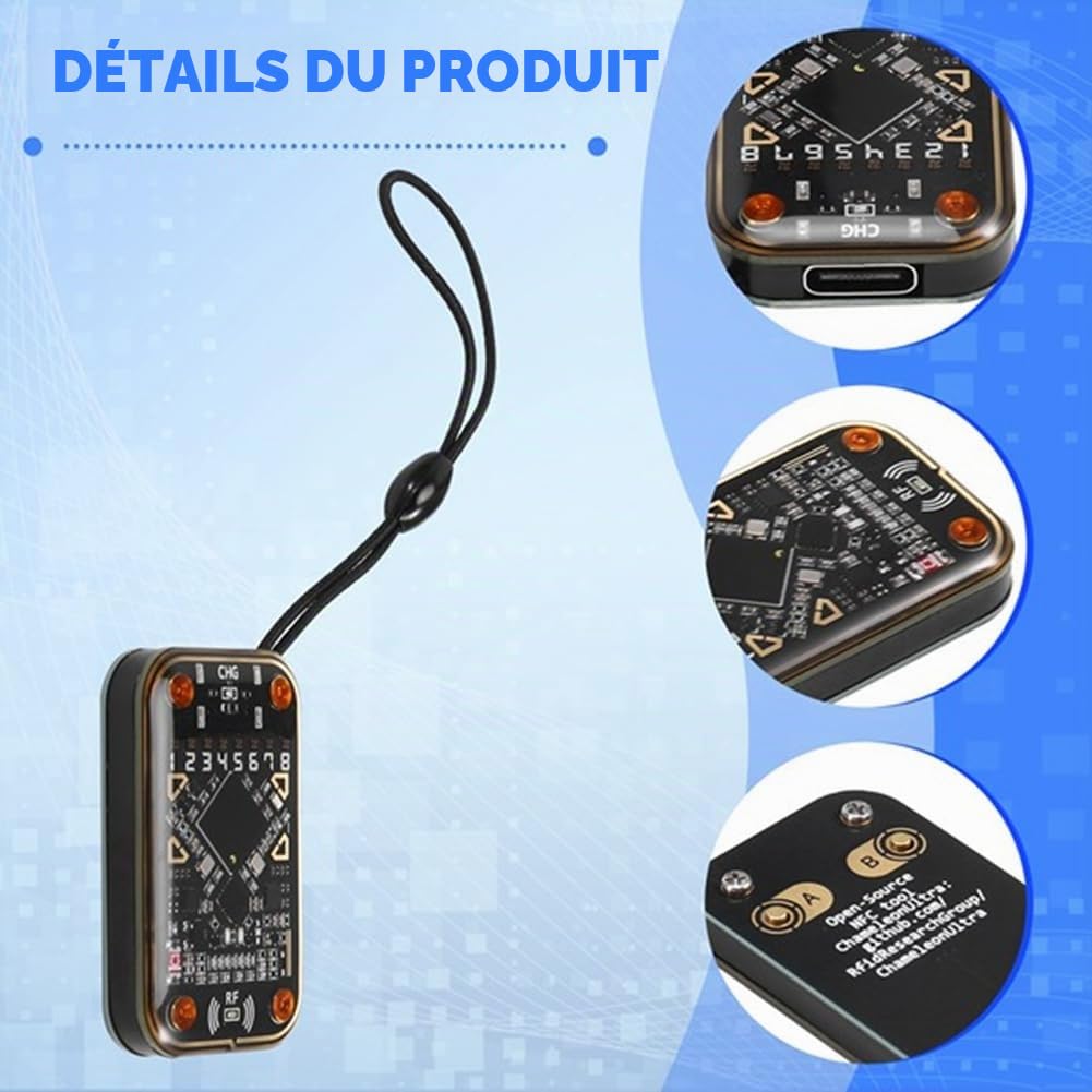Émulateur de Carte à Puce sans Contact Chameleon Ultra à Coque Époxy Parfaite Compatible avec NFC Read Writer (Compatible)