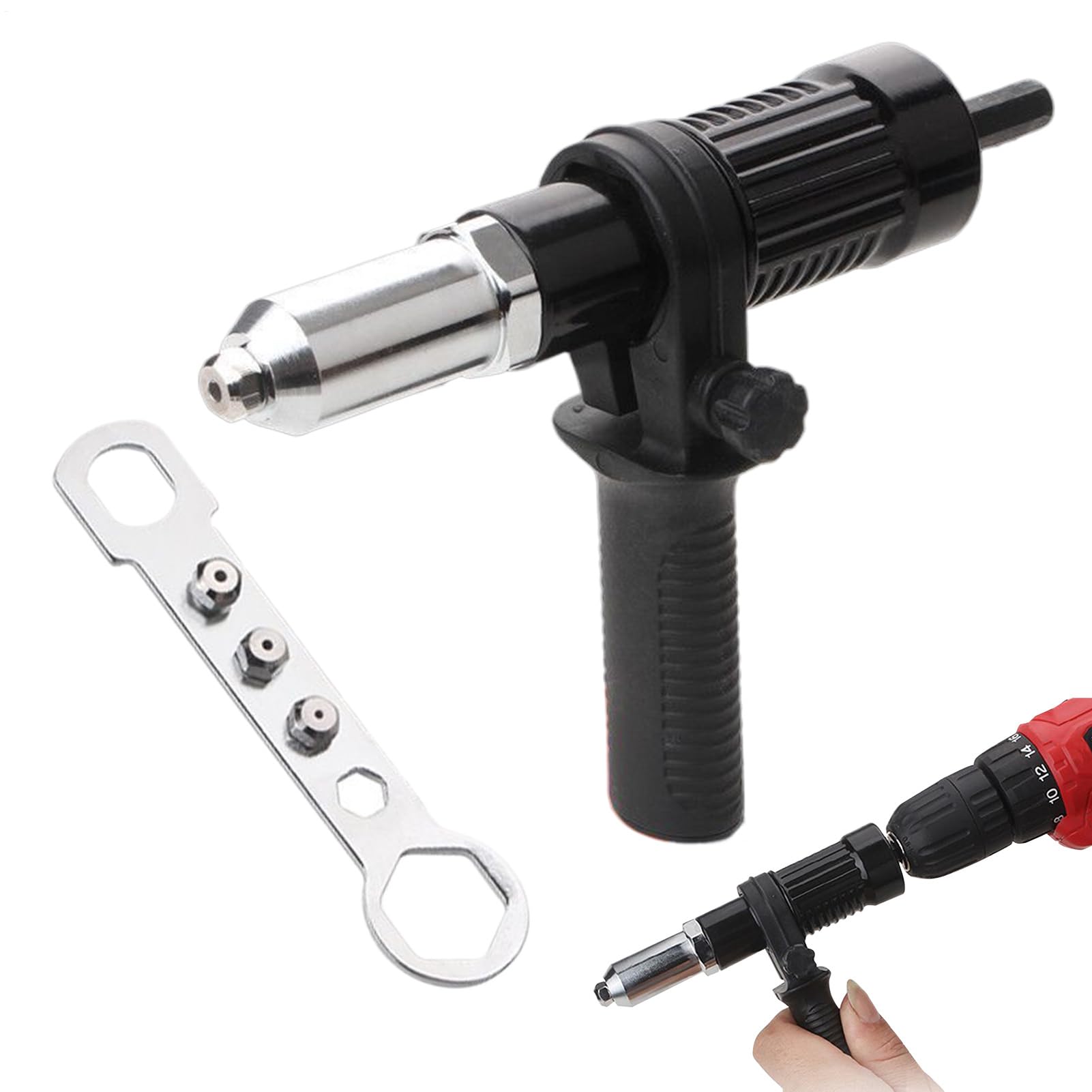 Kit de Adaptador para Remaches - Herramienta de Taladro Eléctrico | Kit de Adaptador de Remache para Taller, Reparación, Mantenimiento