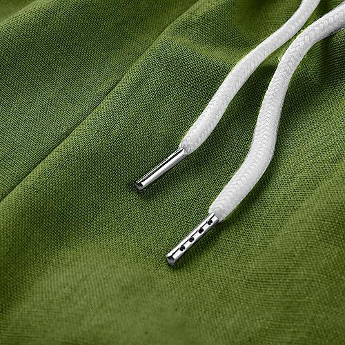 Womens Cotton Linen Pants Plus Size High Waisted Trousers Elastic Waist Lounge Pants Drawstring Summer Pants4