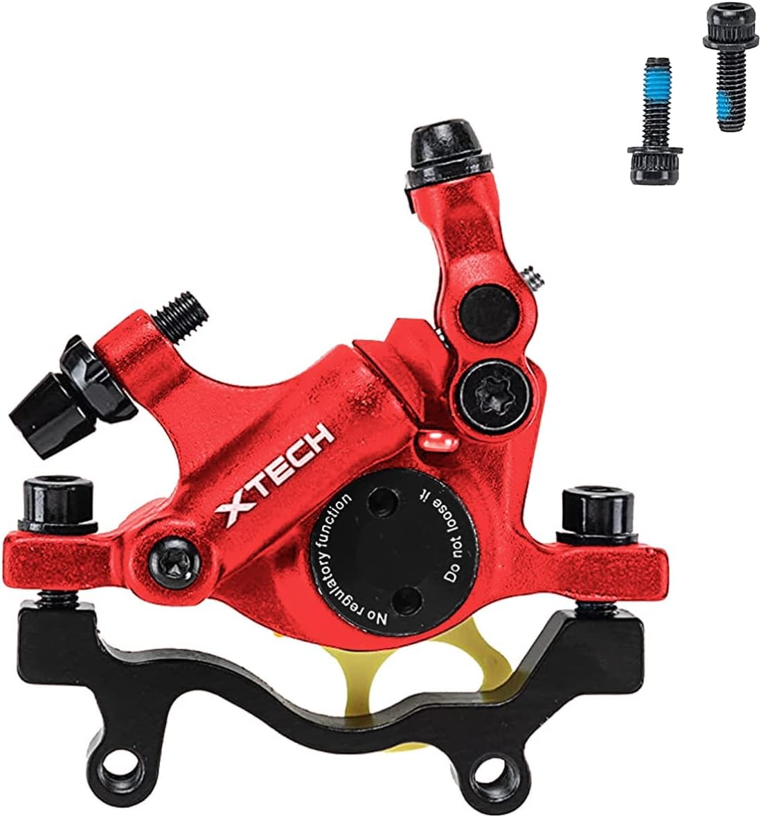 BUCKLOS Zoom HB-100 MTB Line Pulling Hydraulic Disc Brake Calipers Front + Rear, Aluminum Alloy Mountain Bike Hydraulic Disc Brakes with is/PM Universal Caliper Adapter for XC Trail, Fat Bike…