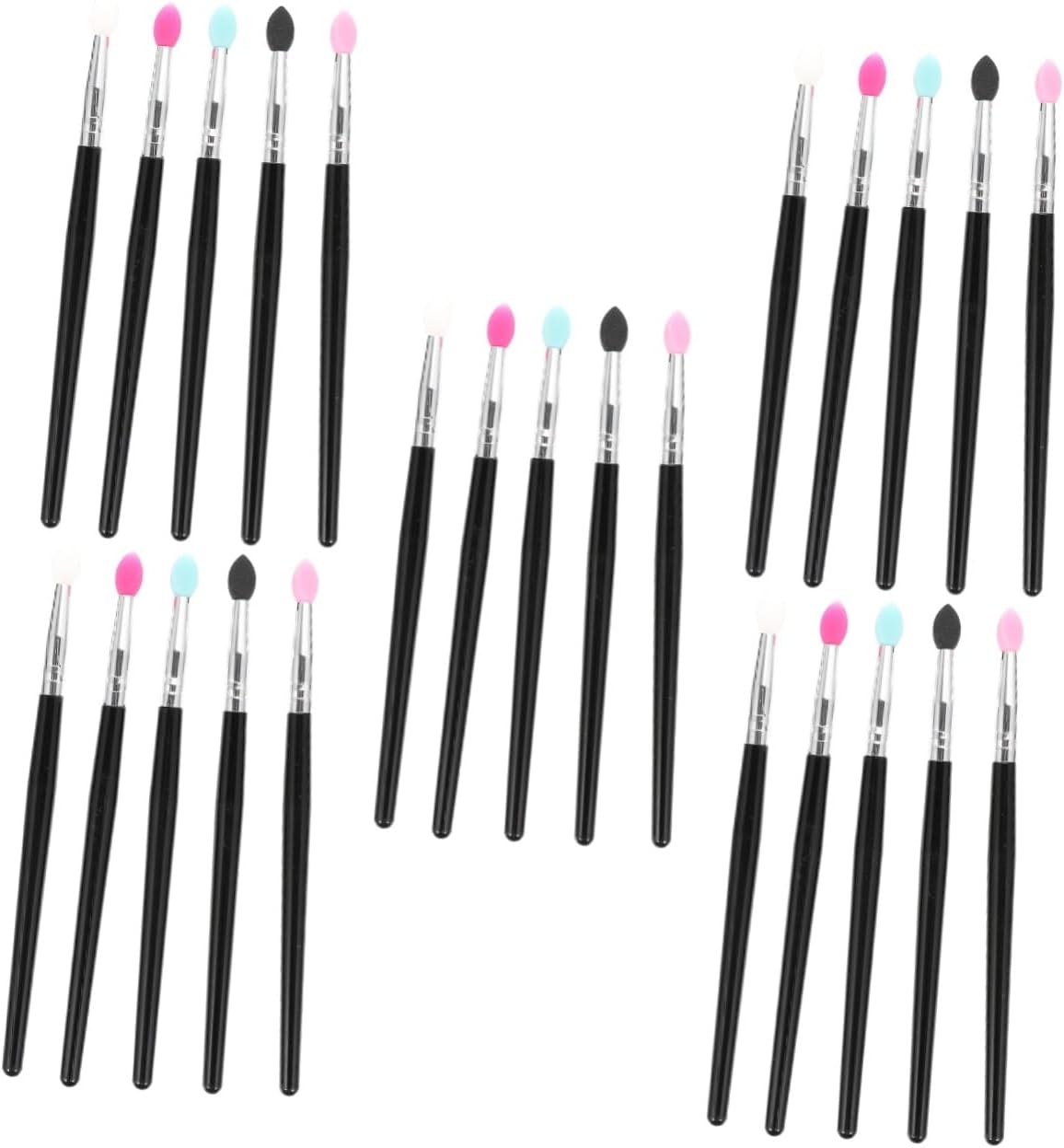 FOMIYES 25 Pieces Silicone Eyeshadow Brush Glitter Outfit Eyeshadow Makeup Sponge Brushes Makeup Makeup Kit Makeup Sponges Makeup Brush Cosmetic Lipstick Brush Lip Brush