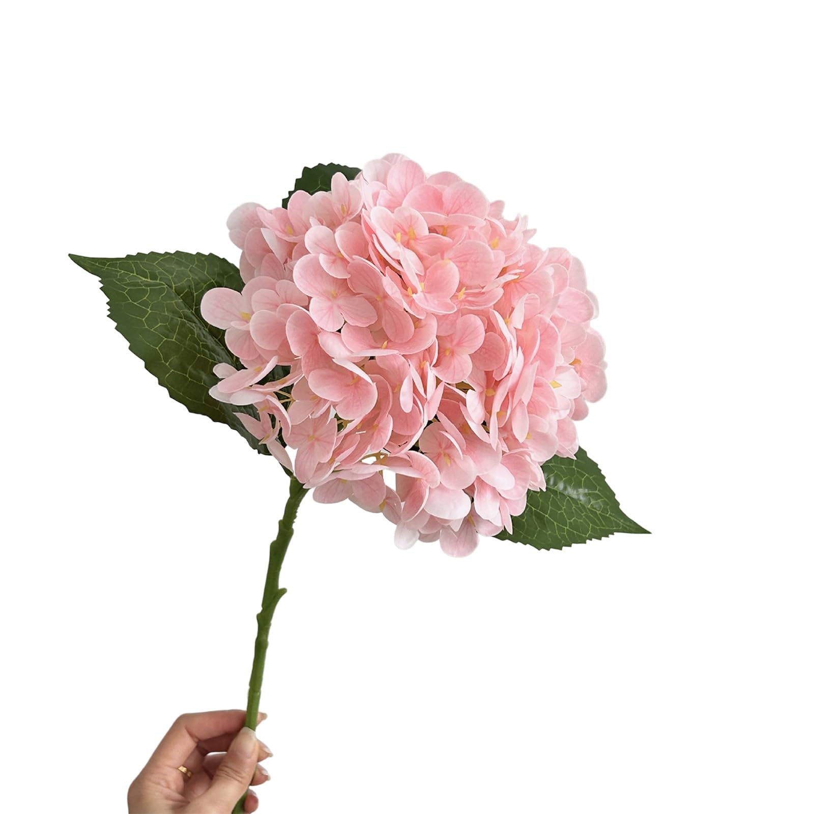 ZBIianxer Realistic Simulation Silk Hortensia Flower Fade Resistant Artificial Flower for Wedding Tabletop Centerpieces Simple Faux