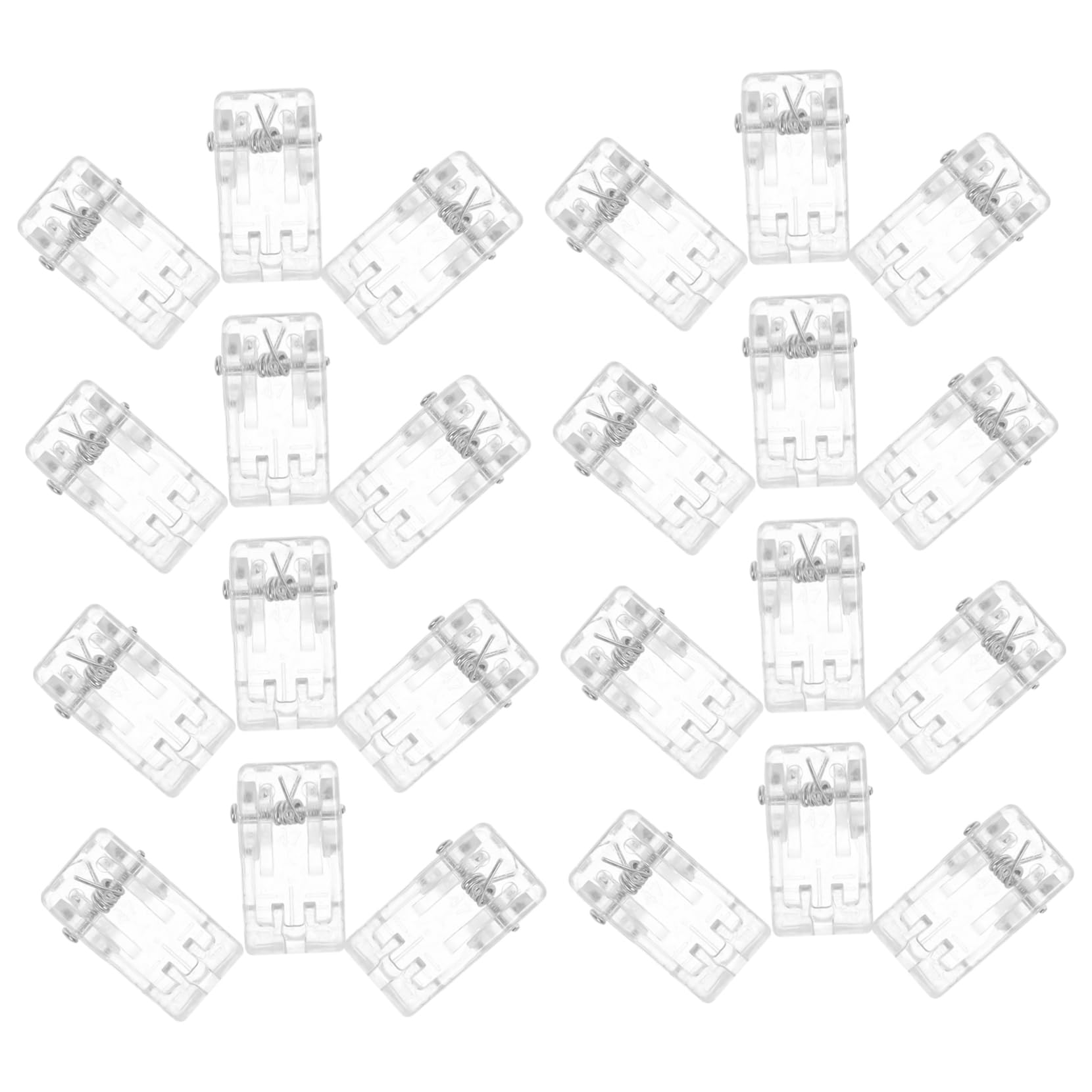 STOBOK 5 Sätze Transparenter Ausweishalter Größe Büroklammern Clip Mini-klemmen Hängend Vielzweckklammern Dekoklammern Kleine Federklammern Ordnerklammern Sortiert Acryl 60 Stück * 5