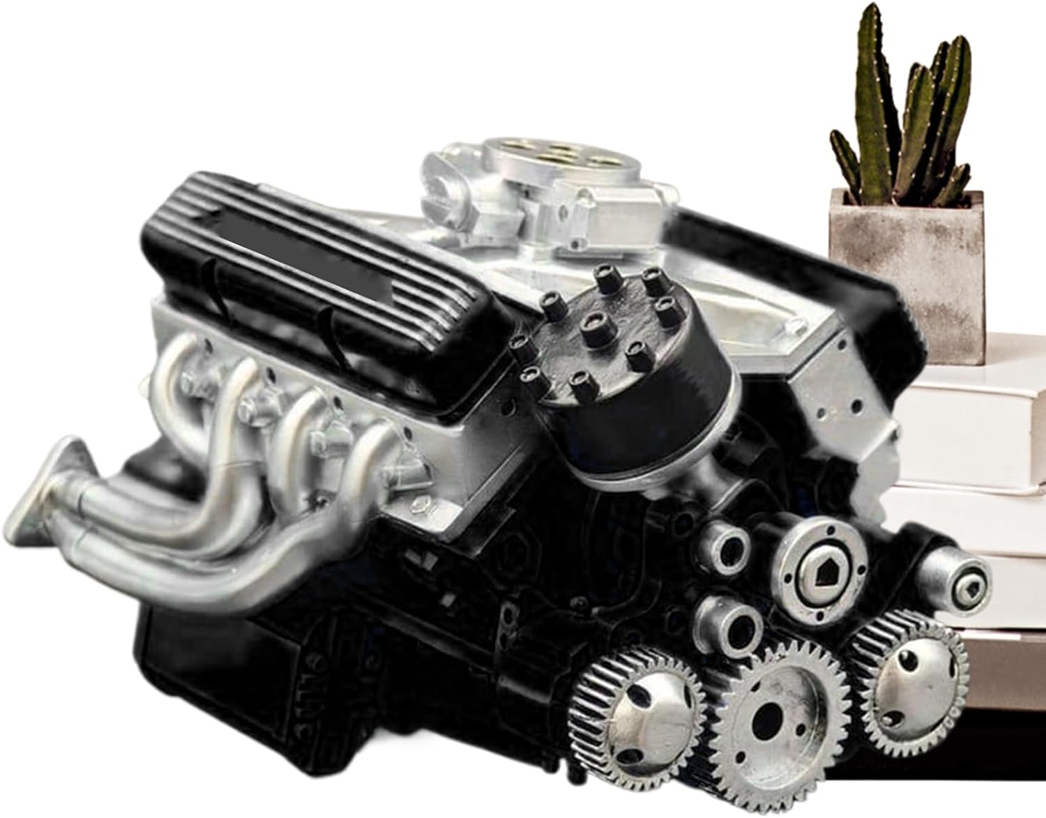 مجموعه مدل موتور V8 رزینی مشکی — کیت آموزشی و نمایشگاهی برای بزرگسالان