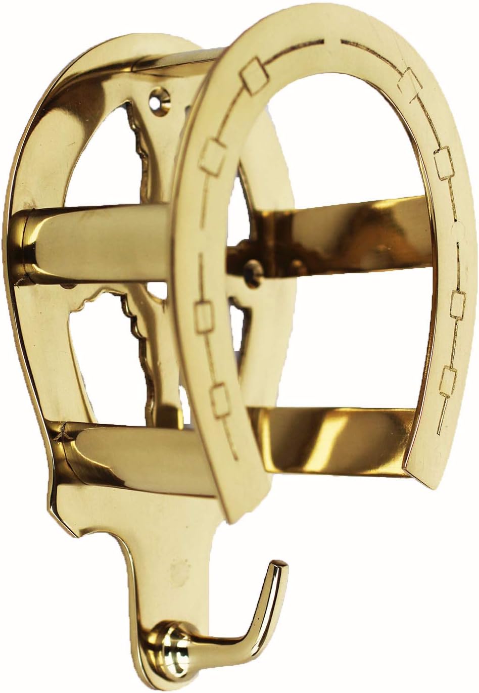 Barn Solid Brass Horseshoe Sturdy Bridle Bracket Tack Room