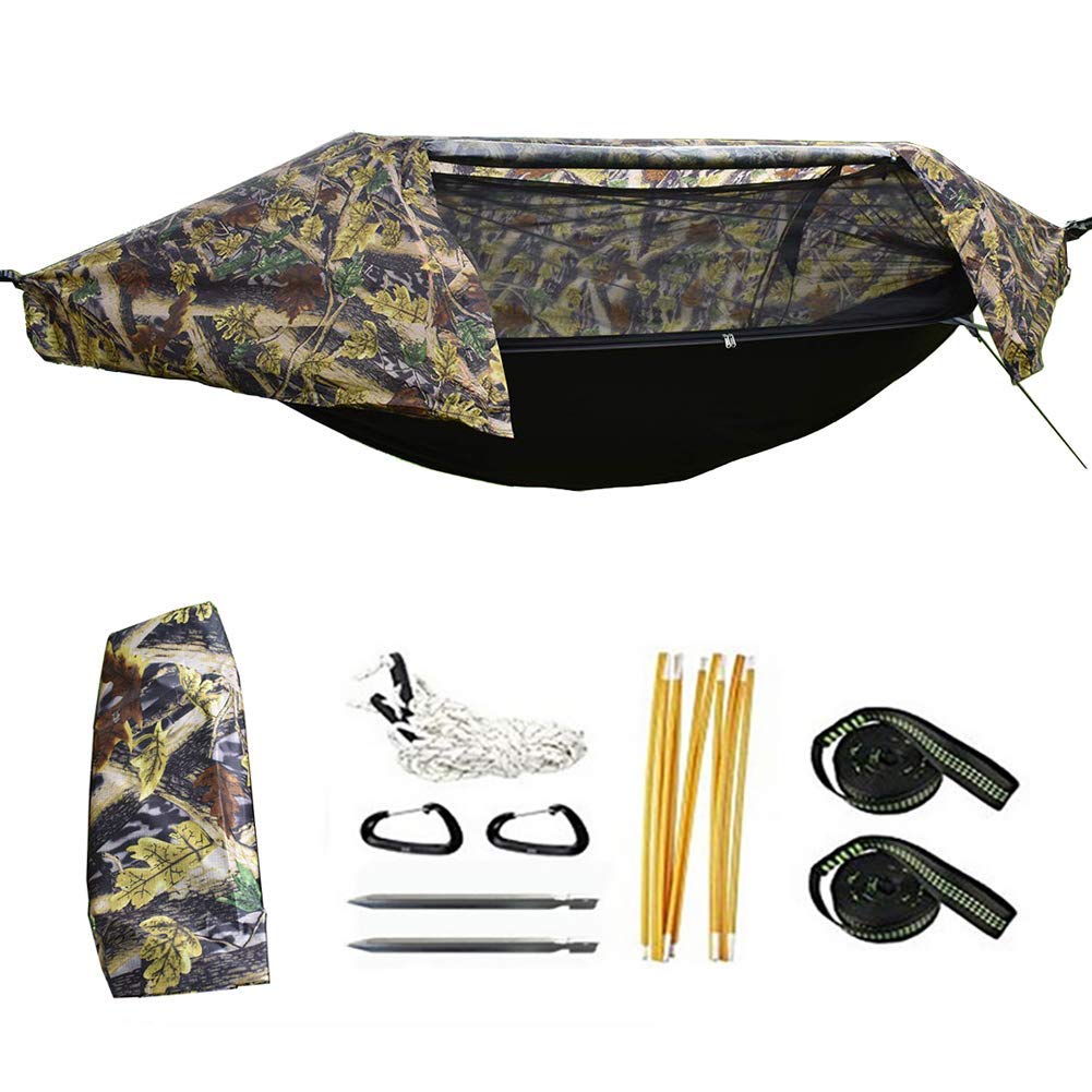 : EC Outdoor ハンモック 蚊帳付き 耐荷重200kg 全3色