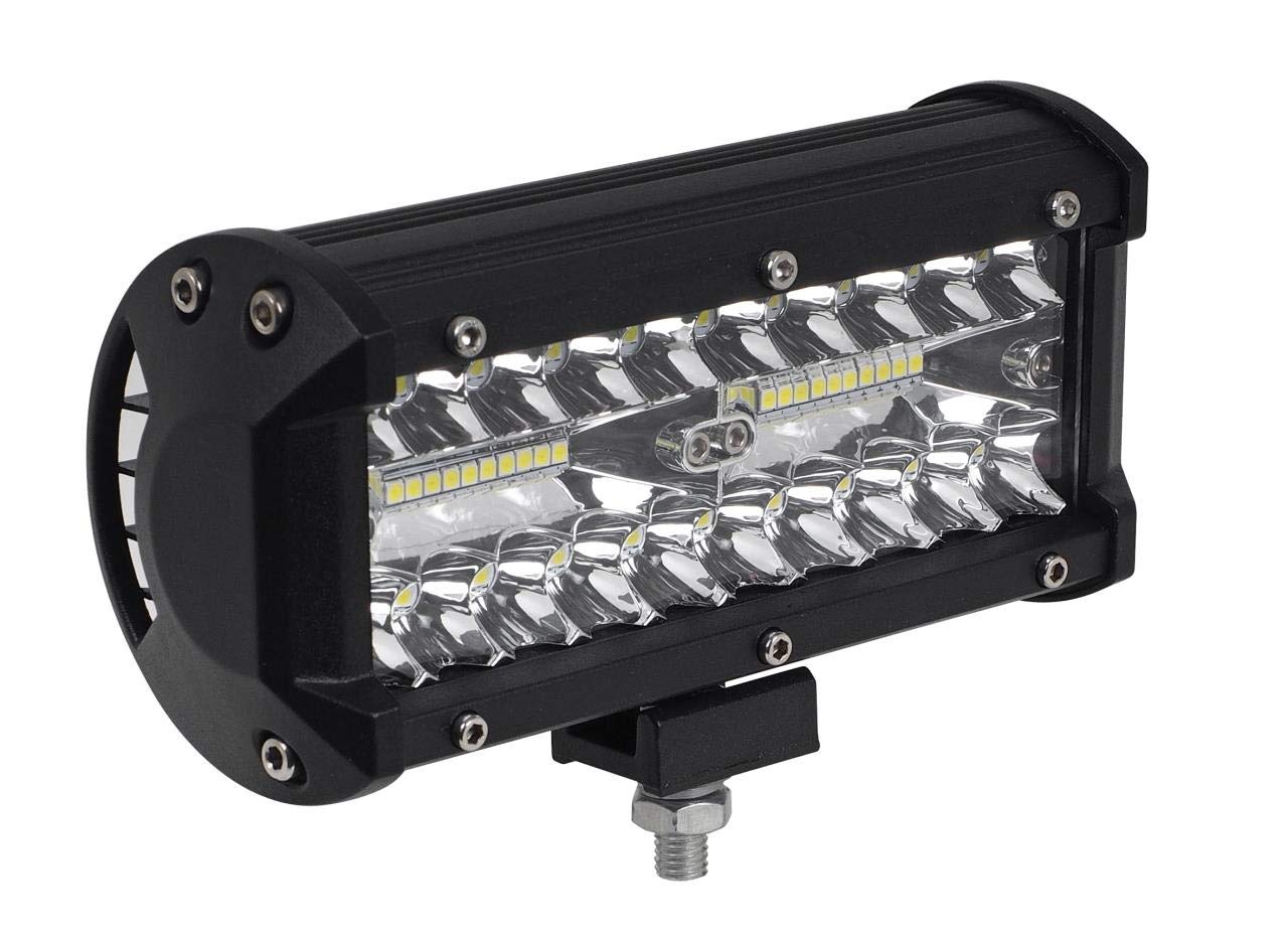 LED-Fernscheinwerfer 7" Scheinwerfer Light Bar 10cm 120 Watt 40x CREE LED Super Hell mit ECE-Zulassung AGB Eintragungsfrei Straßenzulassung~