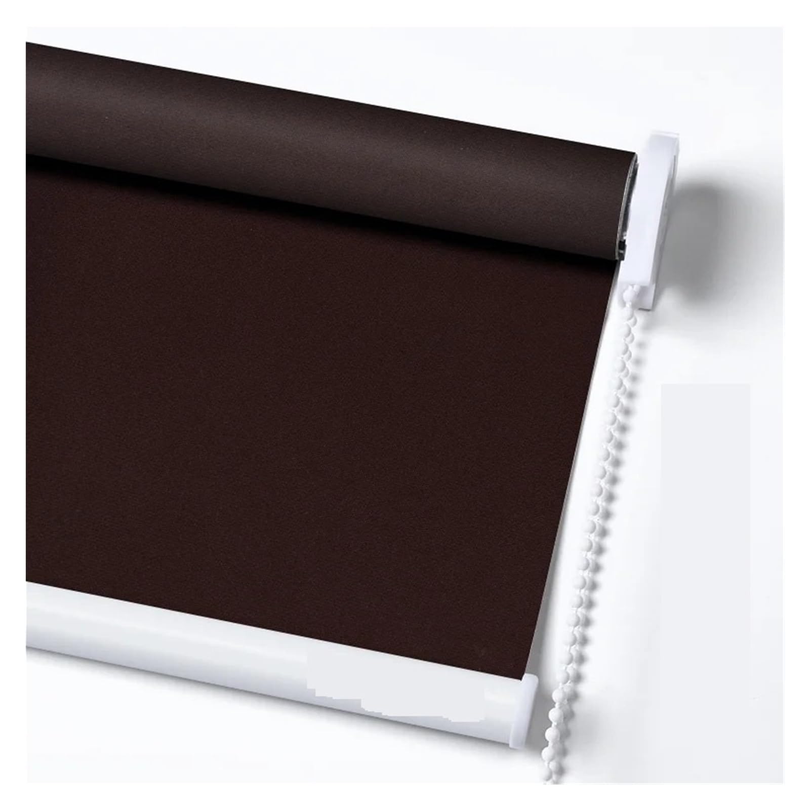 Store enrouleur occultant café W120 x H180cm pour fenêtre et porte de chambre