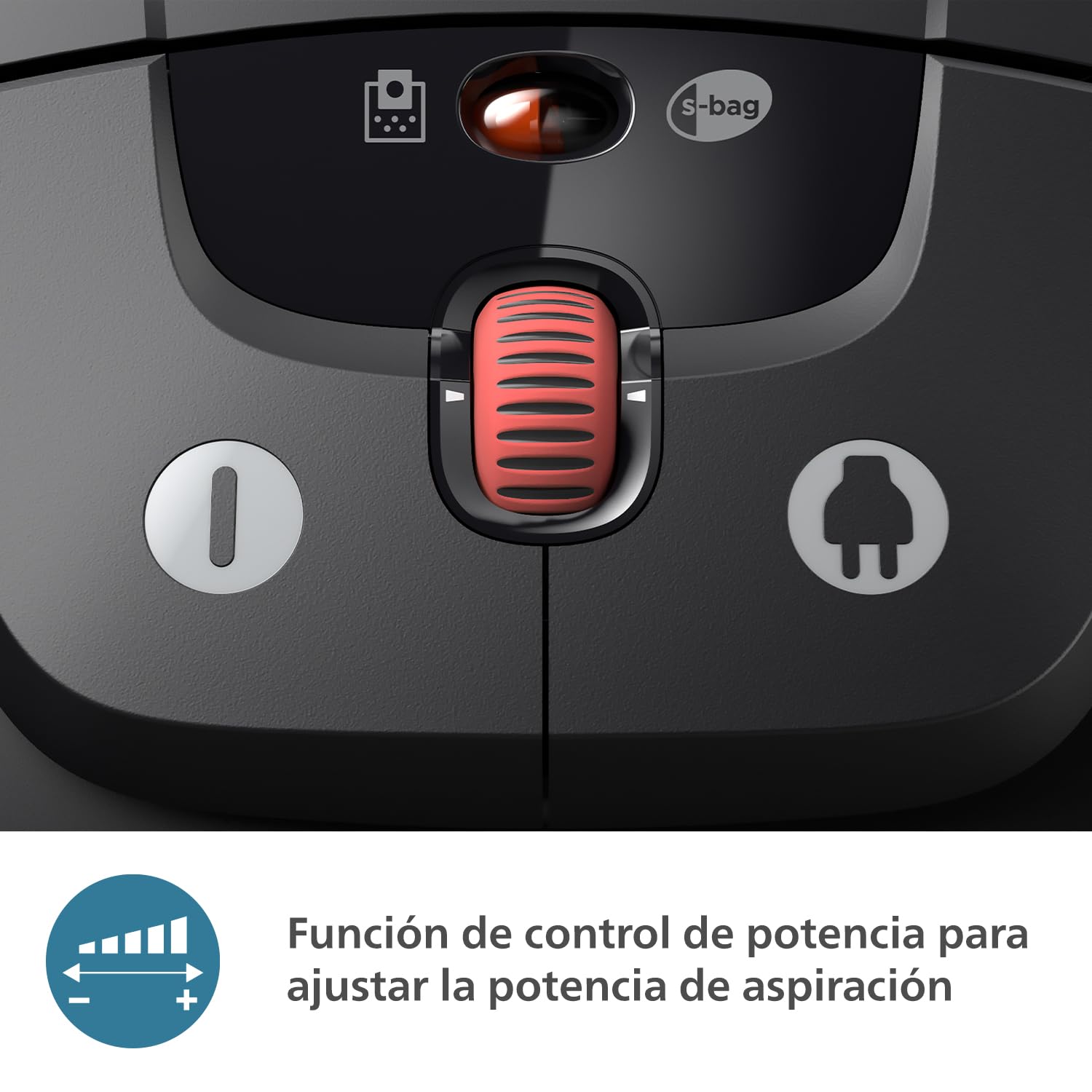 Philips Serie 8000 Aspiradora con Bolsa Performer LED - Motor de 900 W, Boquilla TriActive+ LED, HEPA, 12 m, Bolsas de Larga duración, Negro Intenso (XD8122/10)