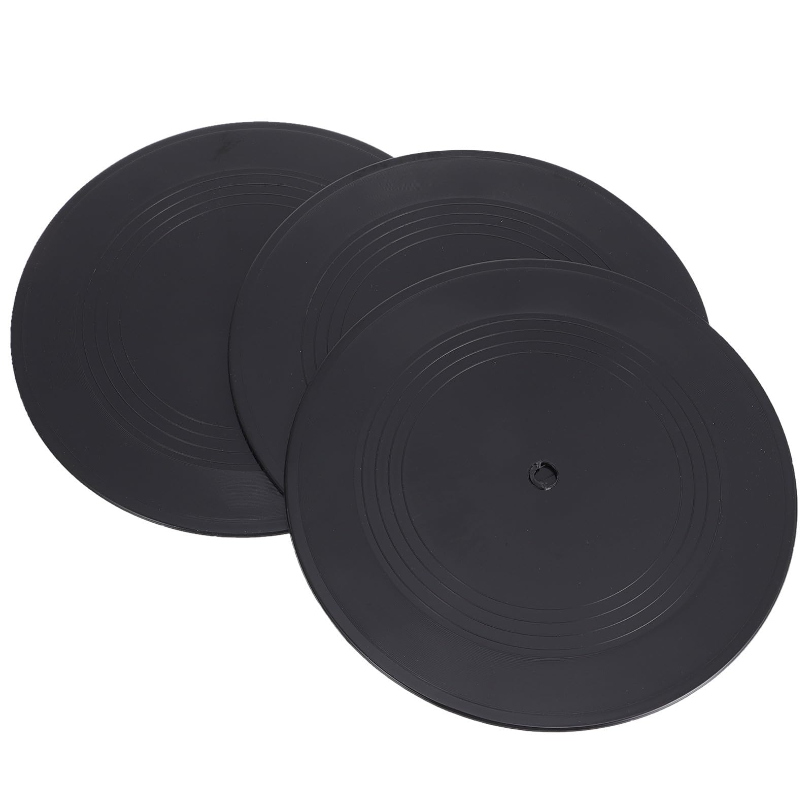 Discos de vinilo negro de 7 pulgadas en pack de 10 unidades para decoración retro