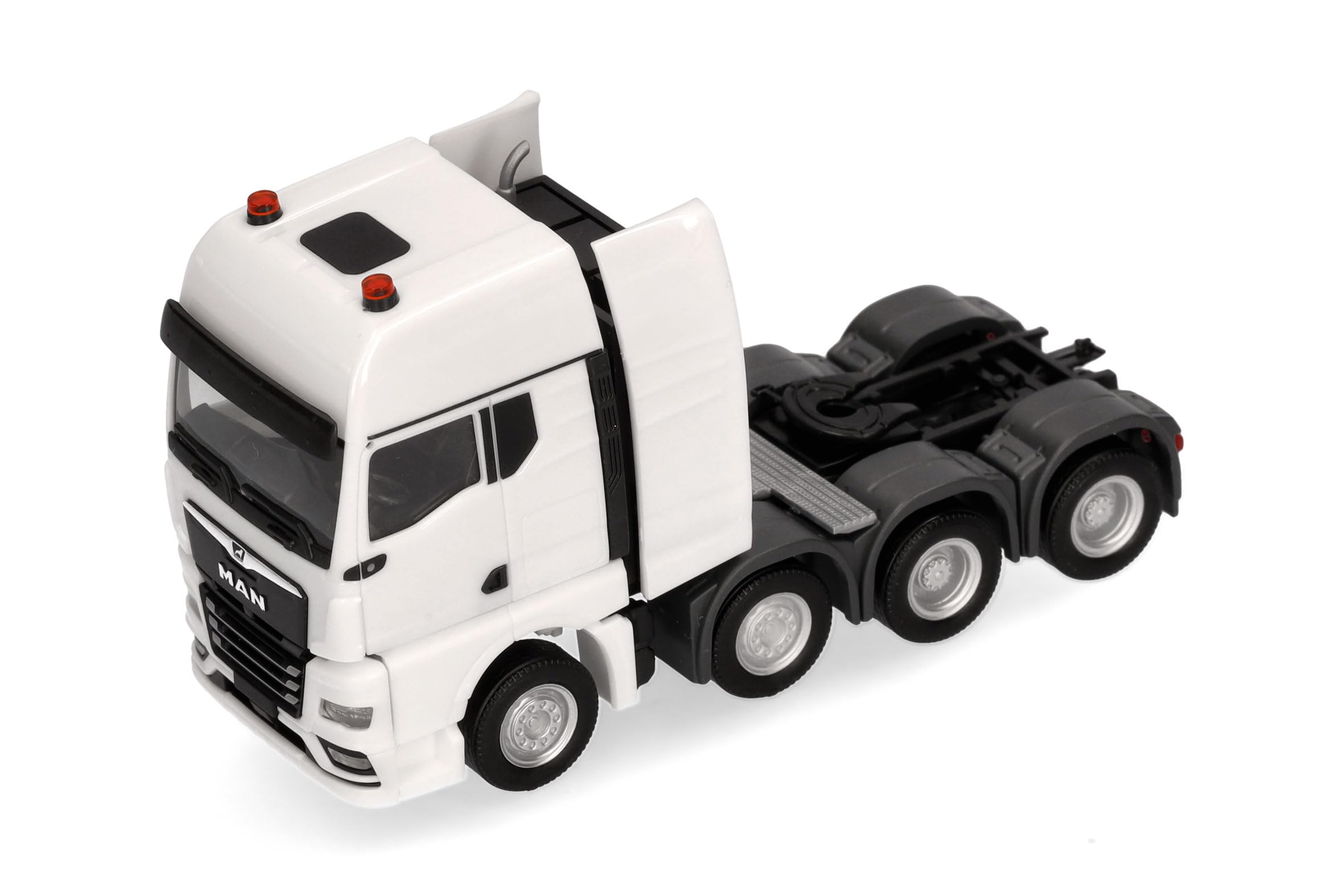 herpa Truck Model Man TGX GX Heavy Duty Tractor 4-Axle (Air Sprung, 8x4), White, Miniature in Scale 1:87, Collectable - Image 3
