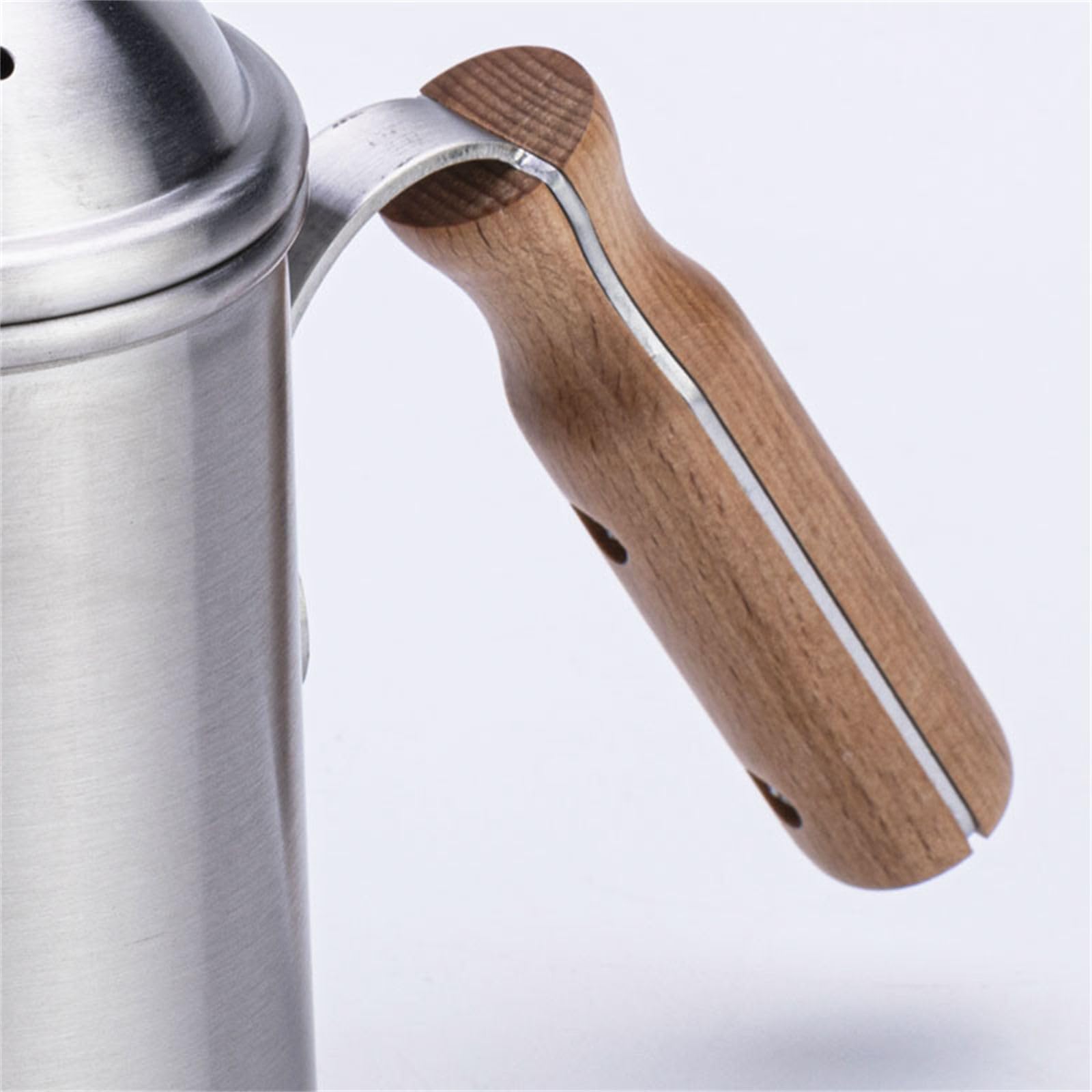 Teiere da caffè a collo di cigno in acciaio inox da versare sopra il bollitore a mano goccia acqua calda pentola a goccia con coperchio
