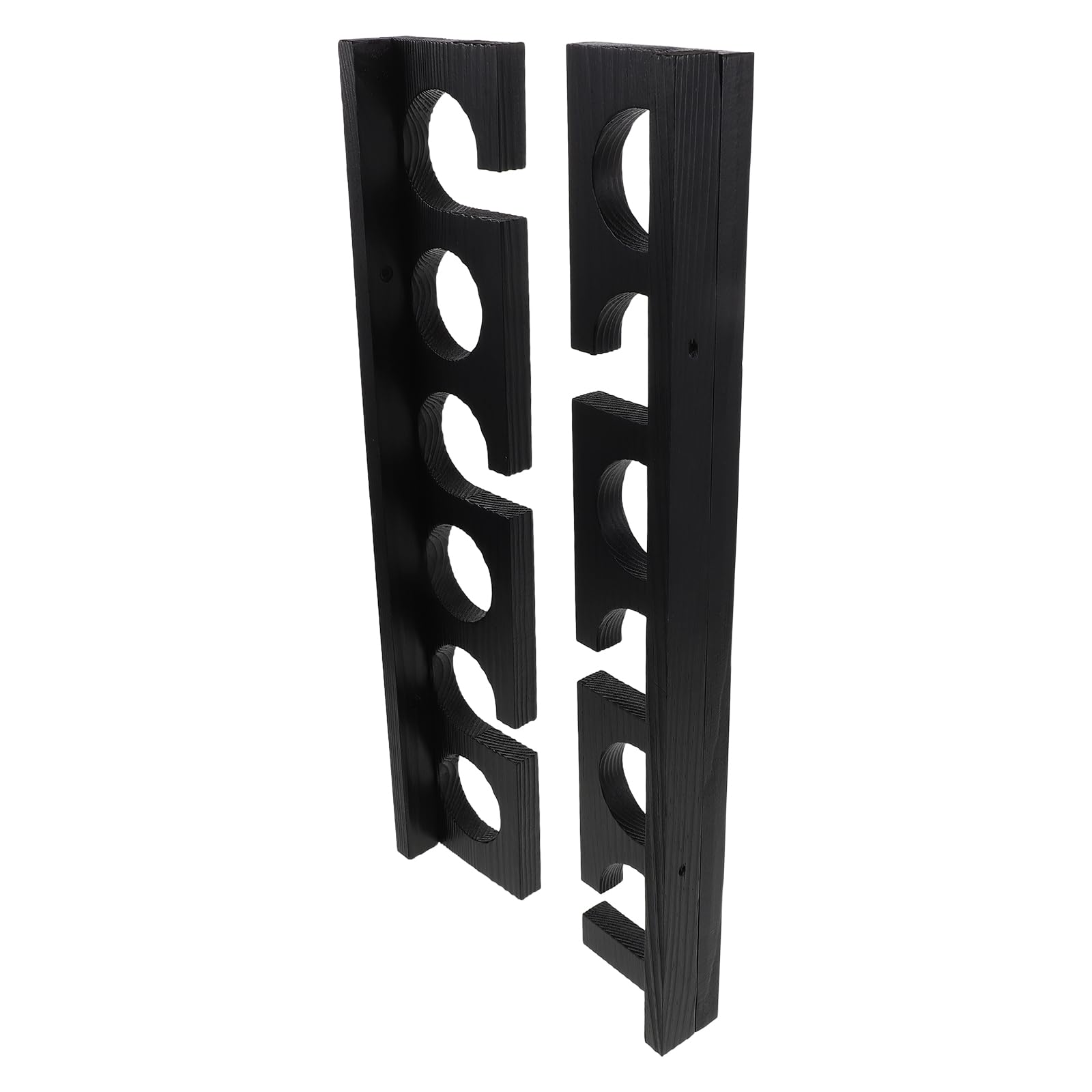Alasum 2 Pezzi Porta Canne da Pesca in Legno Massello Slot Supporto da Parete Orizzontale per Stoccaggio Canne da Pesca Organizer Rustico per Casa e Garage