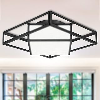 Dimmable LED Ceiling Light, 20W SMD LED Kitchen Ceiling Lights,3000-6500K Bright Indoor Lights Ceiling,Square LED Flush Mount Ceiling Main Light for Living Room Bedroom Kitchen Hallway Office