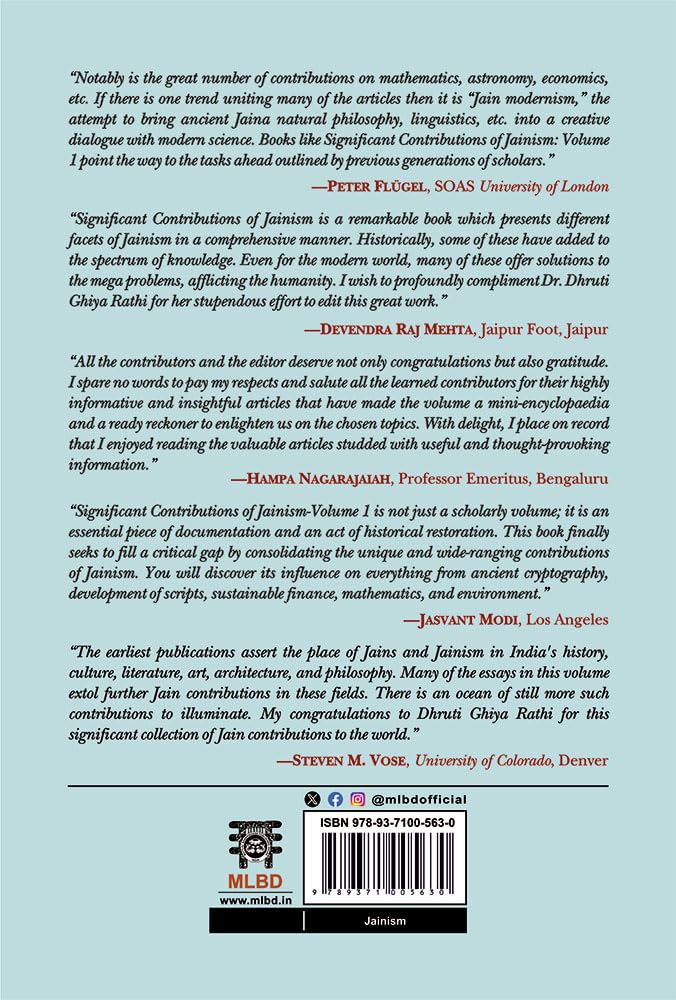 Significant Contributions of Jainism (Volume 1)