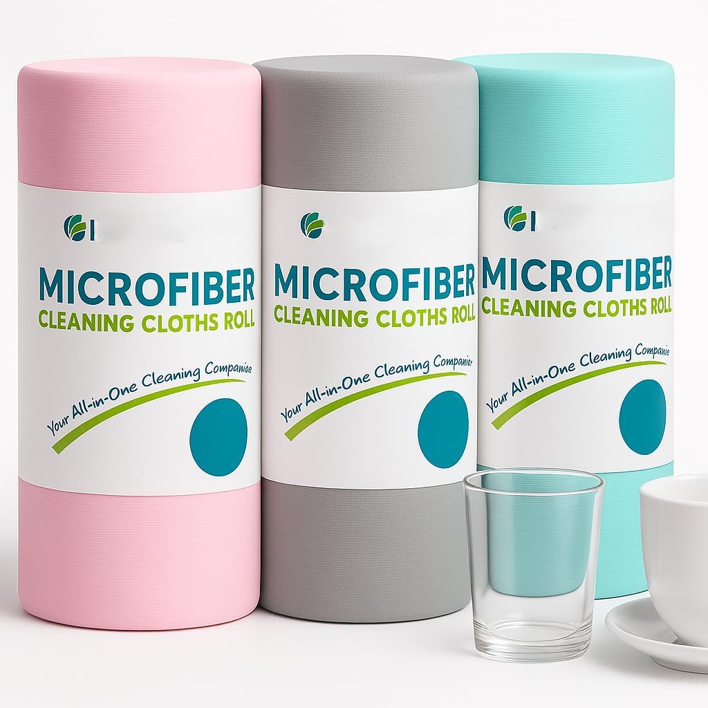 Premium Reusable Dish Cloths Towels Super Absorbent-Sustainable cleaning microfiber roll wipes large for Kitchen-optimized,home,cars,glasses,bathrooms Electronics (Blue)50 Pack