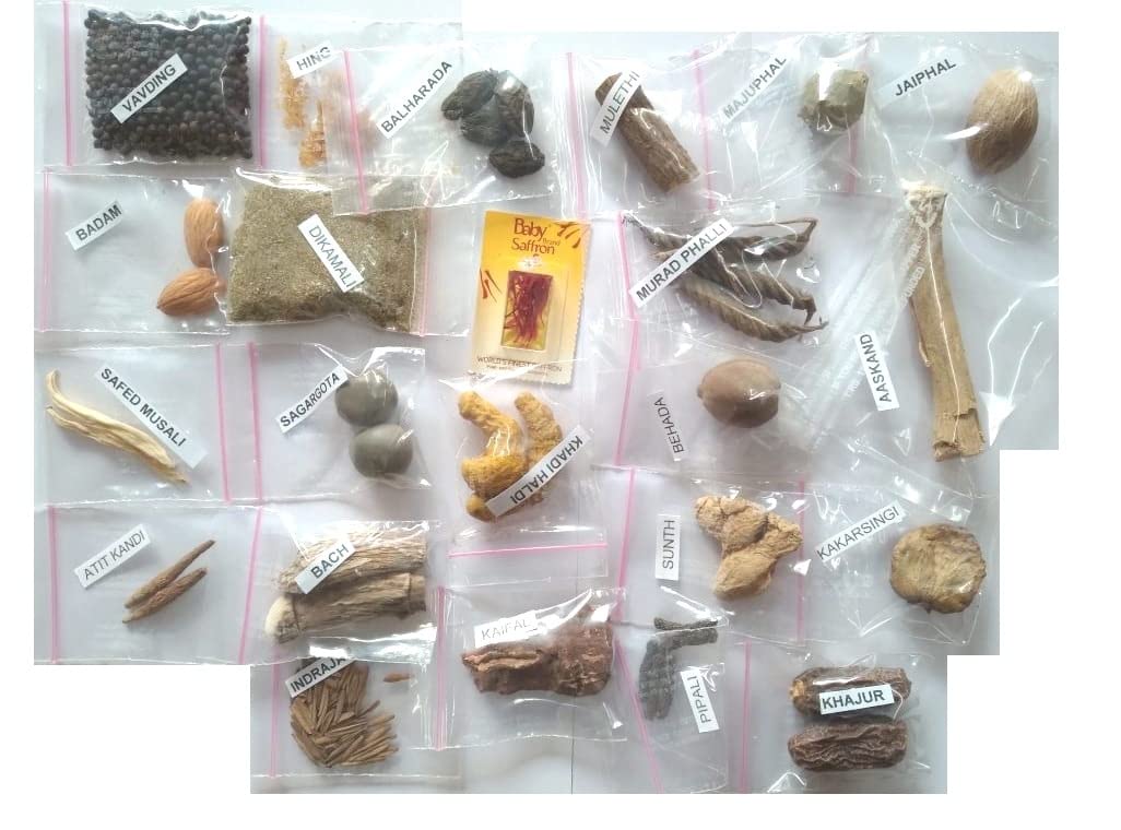 vinarghya – Complete Pack of Balghuti/Ghuti Ka Saman/Balguti/Bal Sathi/Jeevan Ghuti/Ayurvedic Ghutti / घुटी का सामान - 1-2 Pcs Each 1