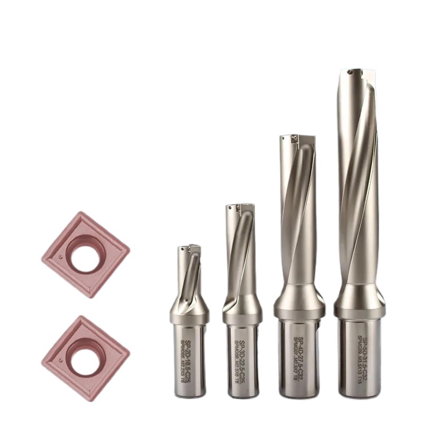 Brocas de perforación serie 2D SP, brocas de Metal de 13mm-50mm de profundidad, tornos de maquinaria de perforación en U indexables, agua CNC(C25-D14-SP05)