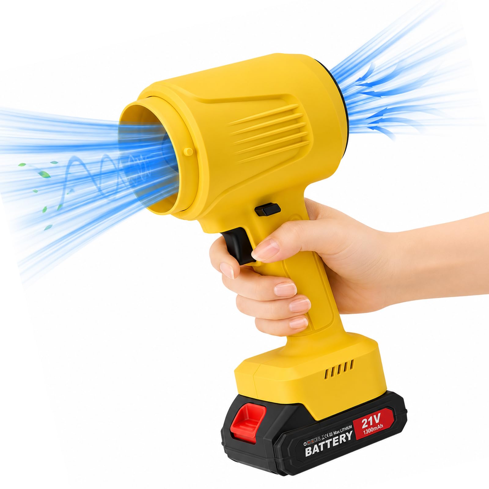 Soplador de batería, turbo para baterías Makita de 18 V, motor sin escobillas de 80.000 rpm, velocidad de aire de 60 m/s, 850 g de presión de aire, soplador de hojas portátil para eliminar hojas