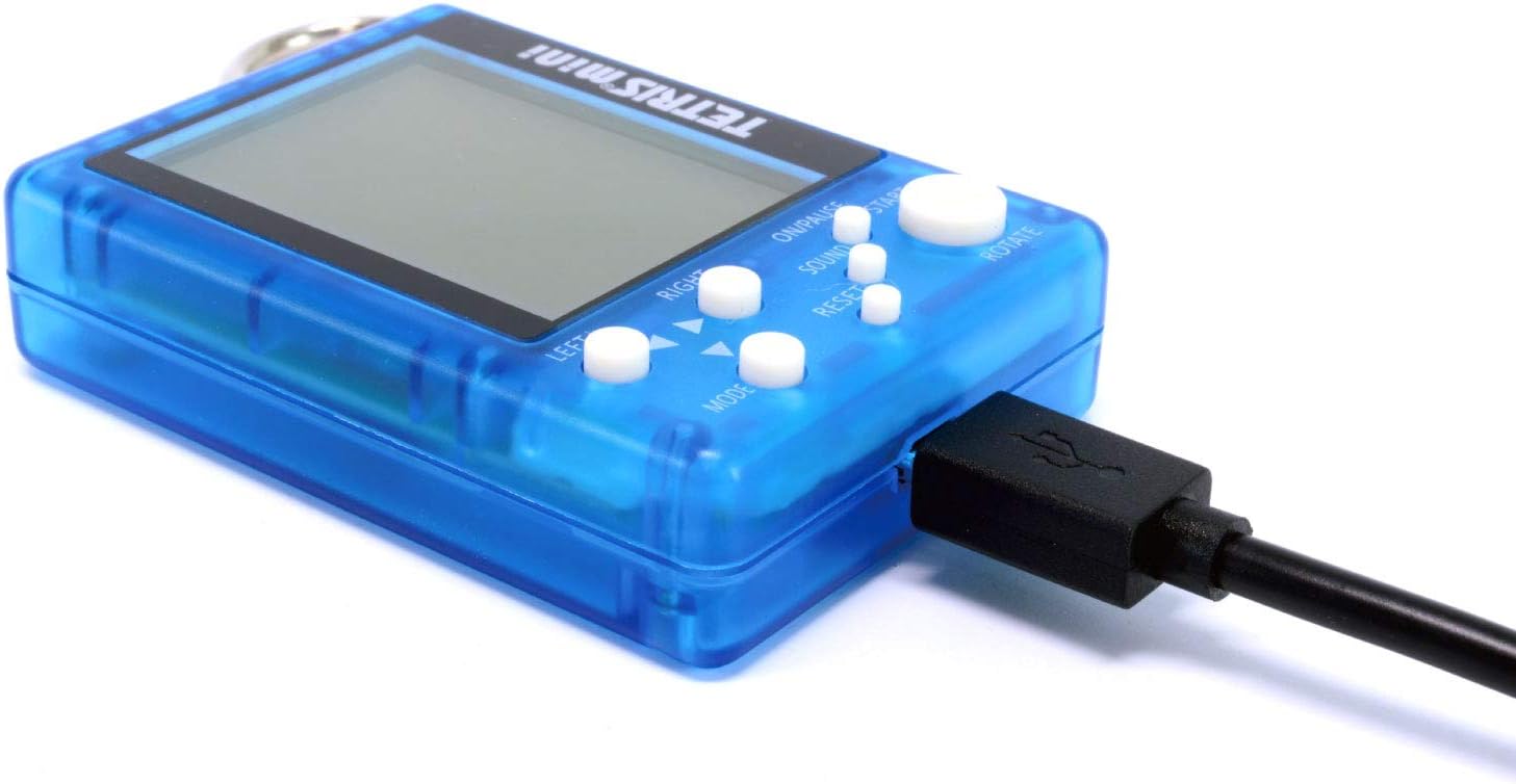 Amazon テトリス社公式ライセンス製品 キーホルダー型携帯ゲーム機 テトリス R ミニ クリアブルー ゲーム