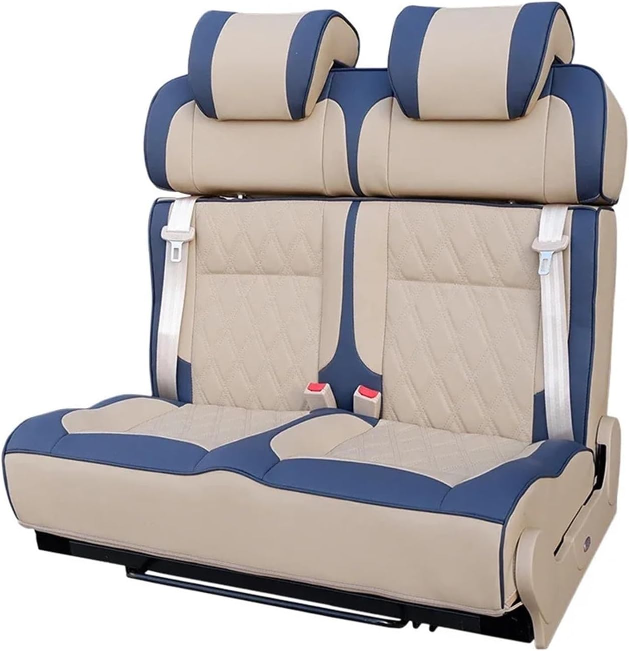 Custom Caravan Folding Double-Person Leather Car Seat Bed Campervan Supplies Adjustable For RV Motorhomes Camper Van